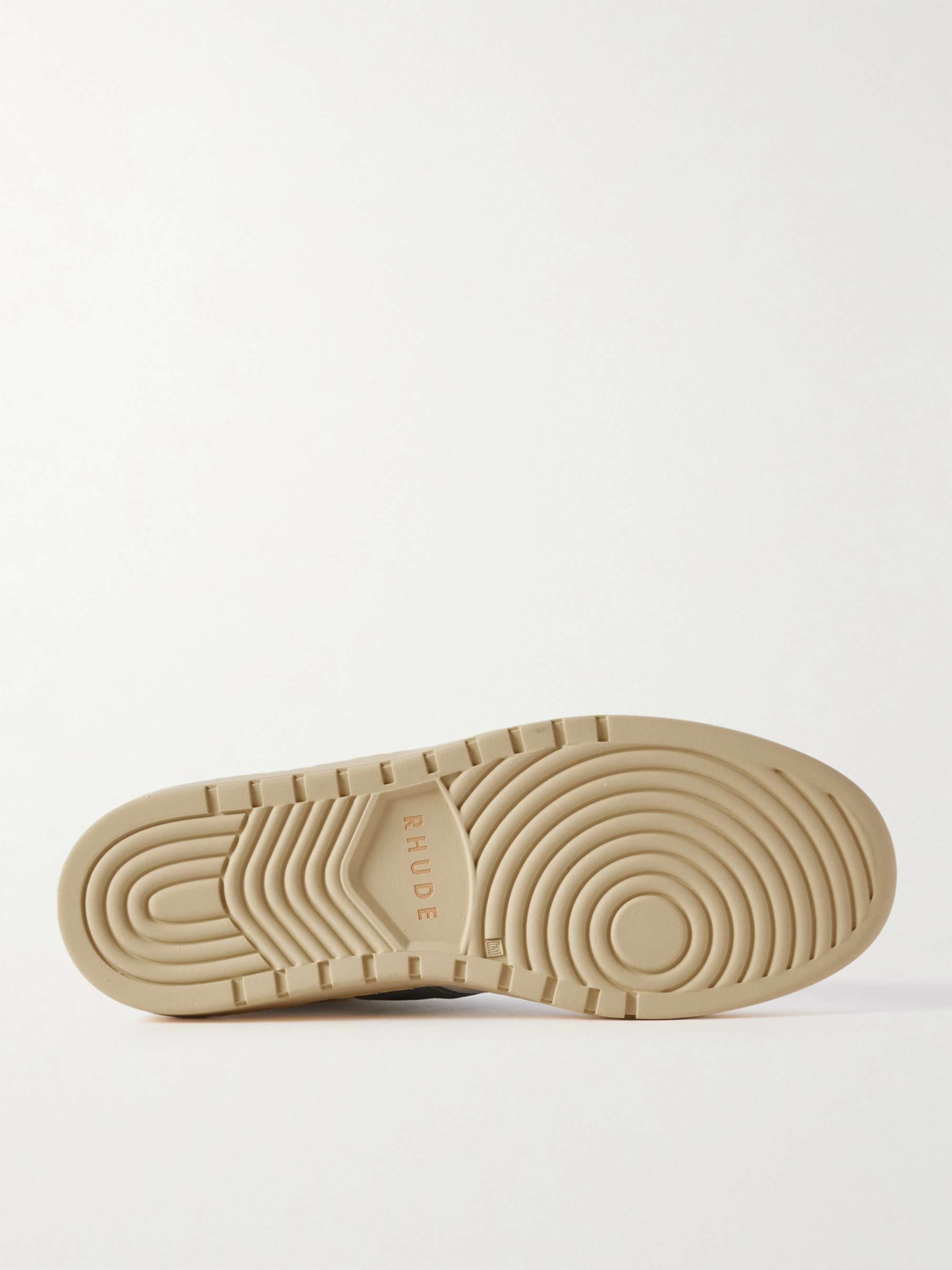 RHUDE Rhecess Colour-Block Distressed Leather Sneakers