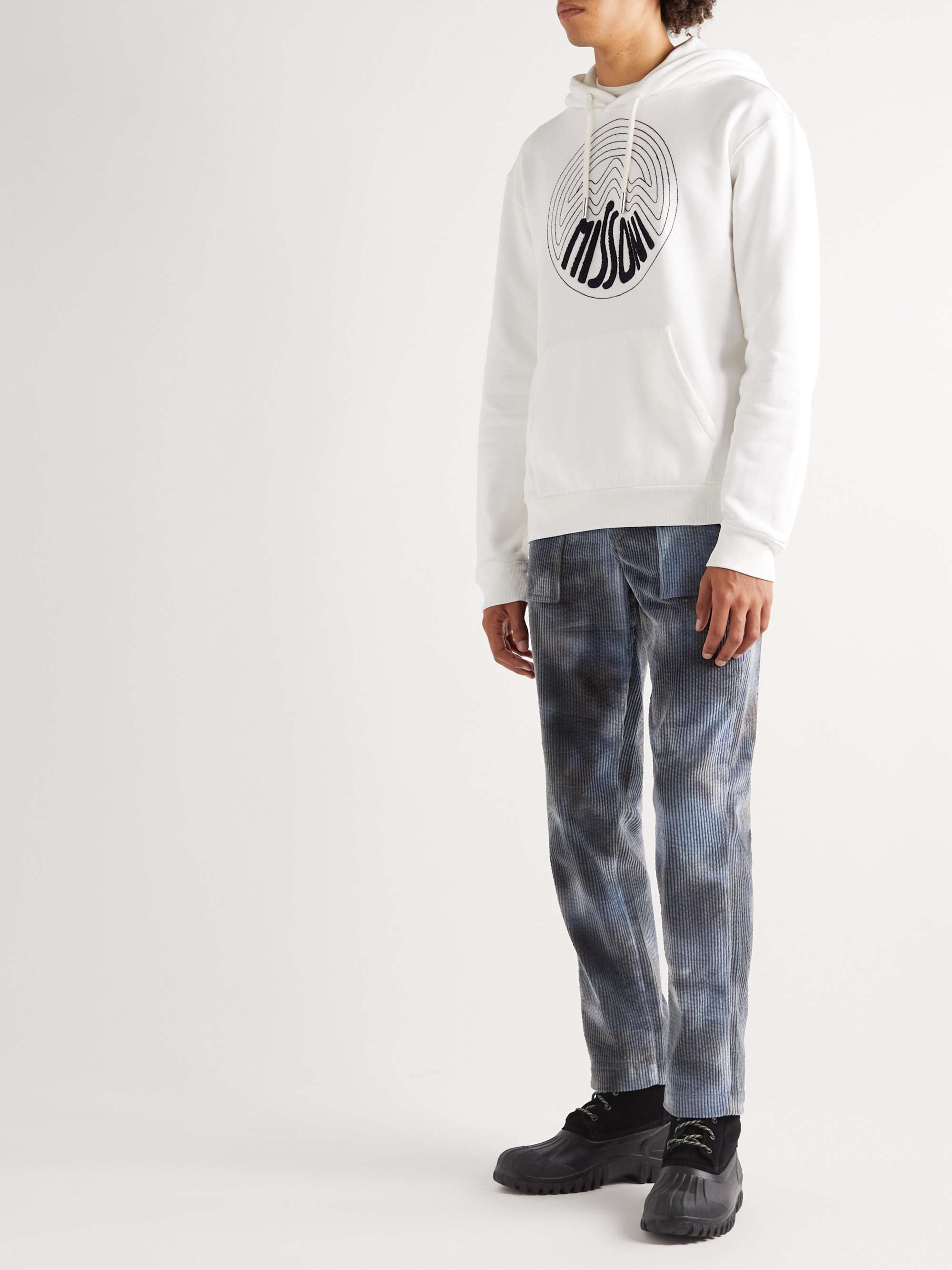 MISSONI Straight-Leg Tie-Dyed Cotton-Corduroy Trousers
