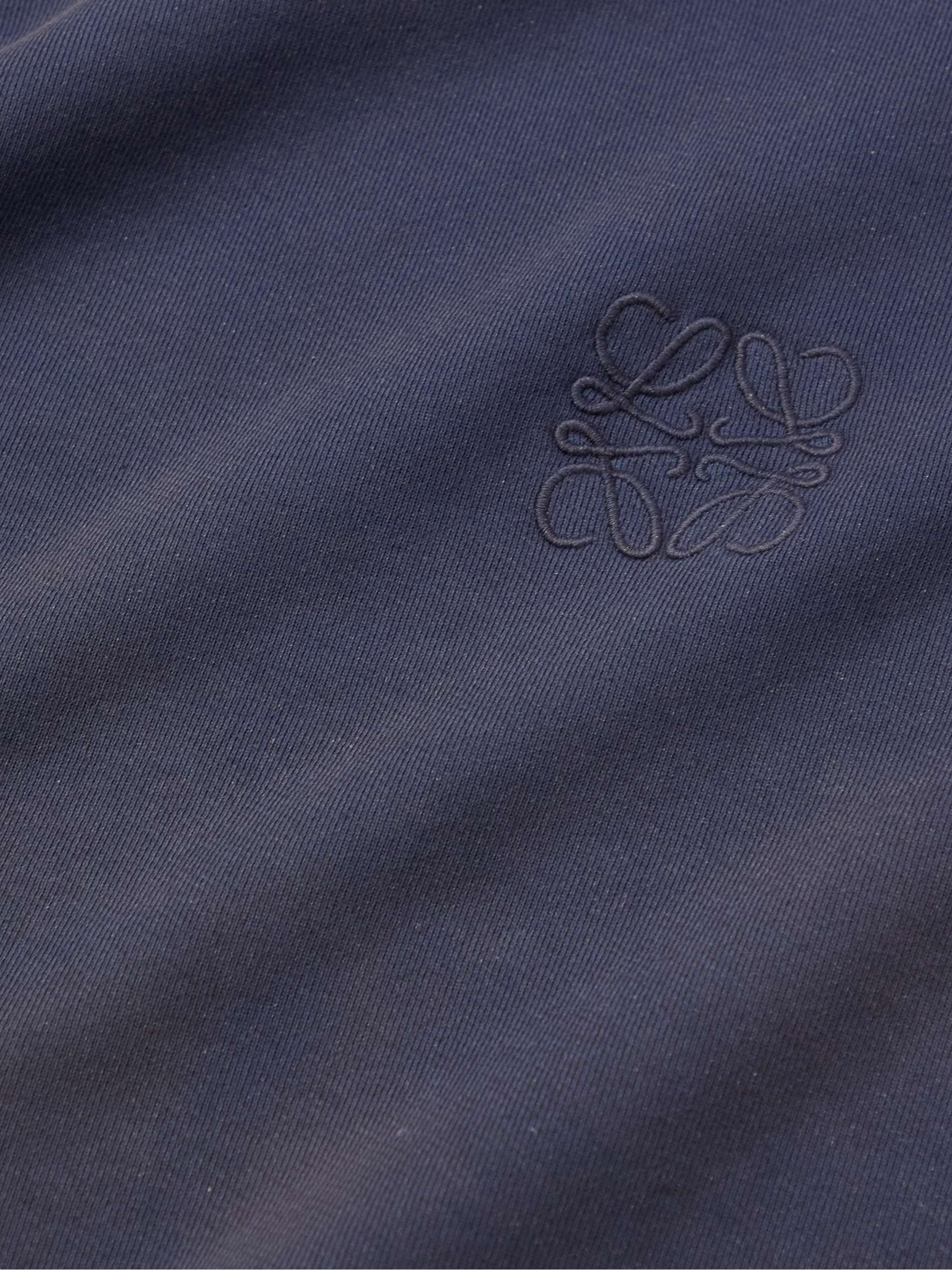 LOEWE Garment-Dyed Logo-Embroidered Cotton-Jersey Sweatshirt