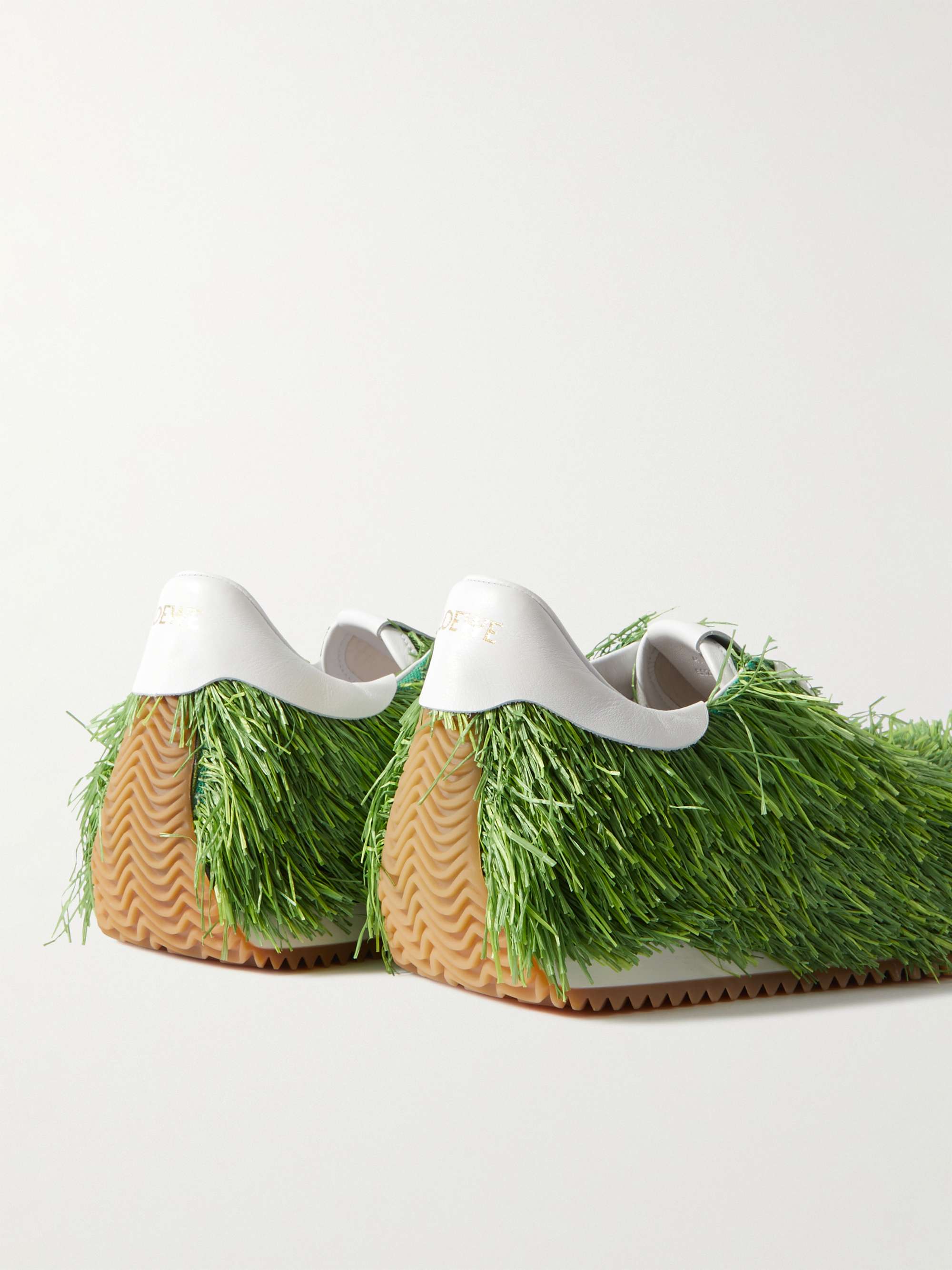 LOEWE Raffia and Canvas Sneakers