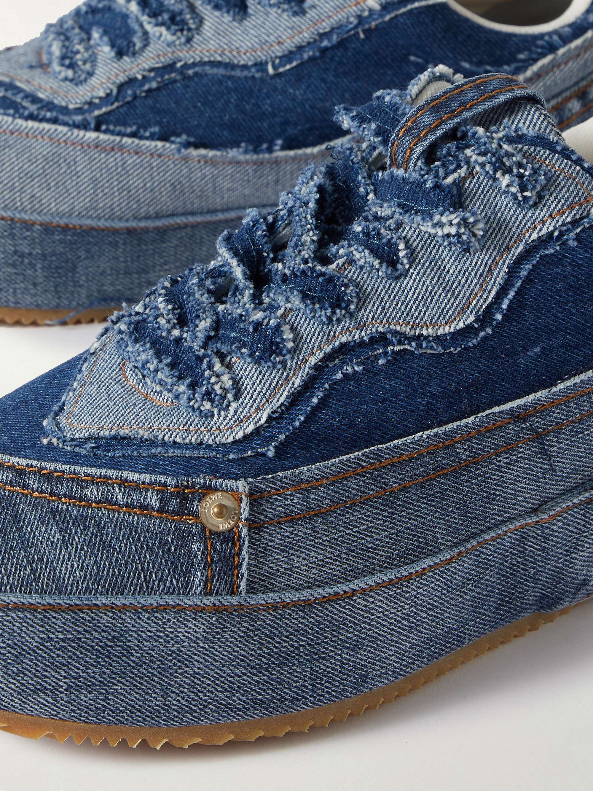 Loewe Denim Sneakers in Blue