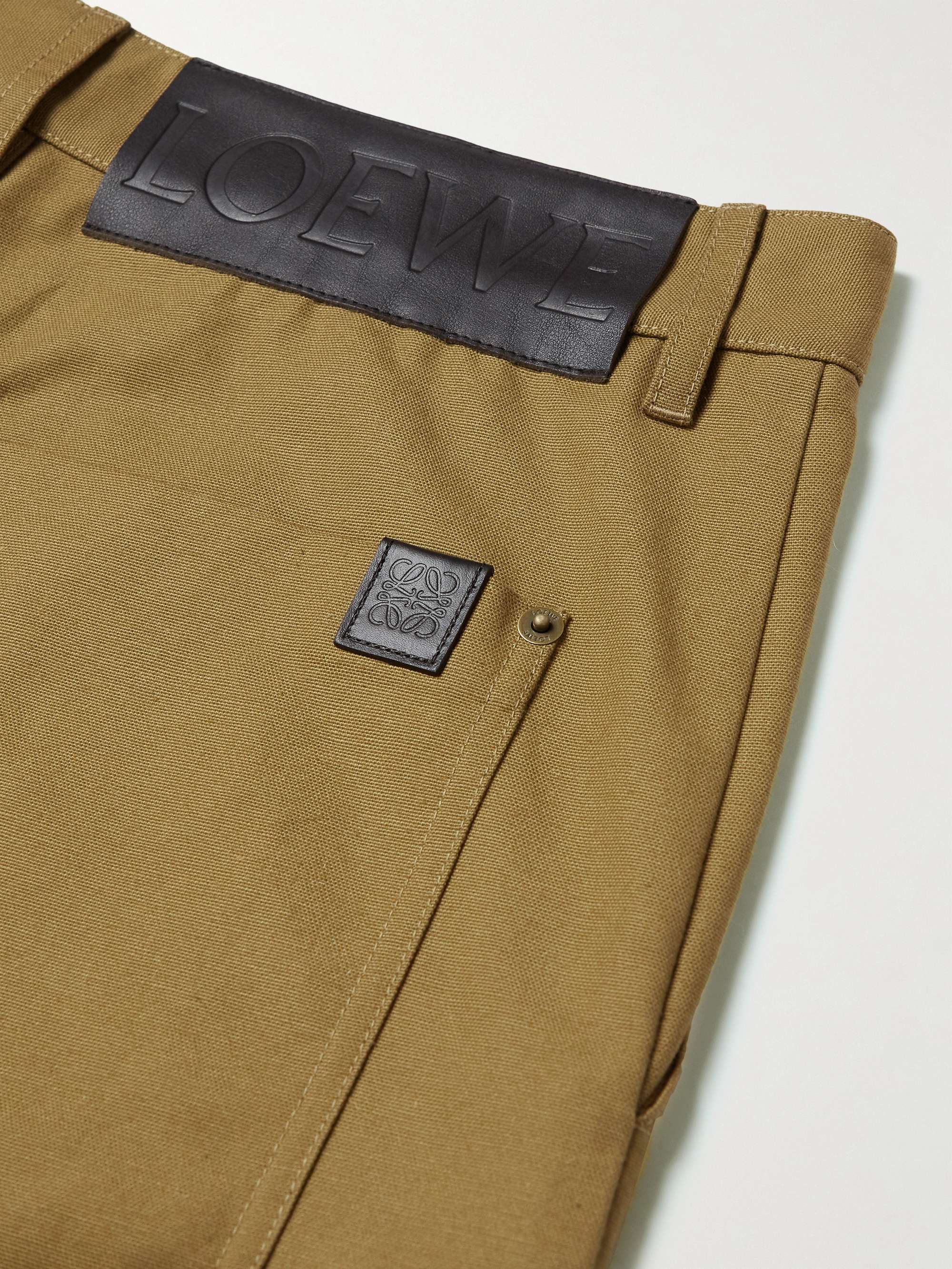 LOEWE Straight-Leg Cotton-Canvas Trousers
