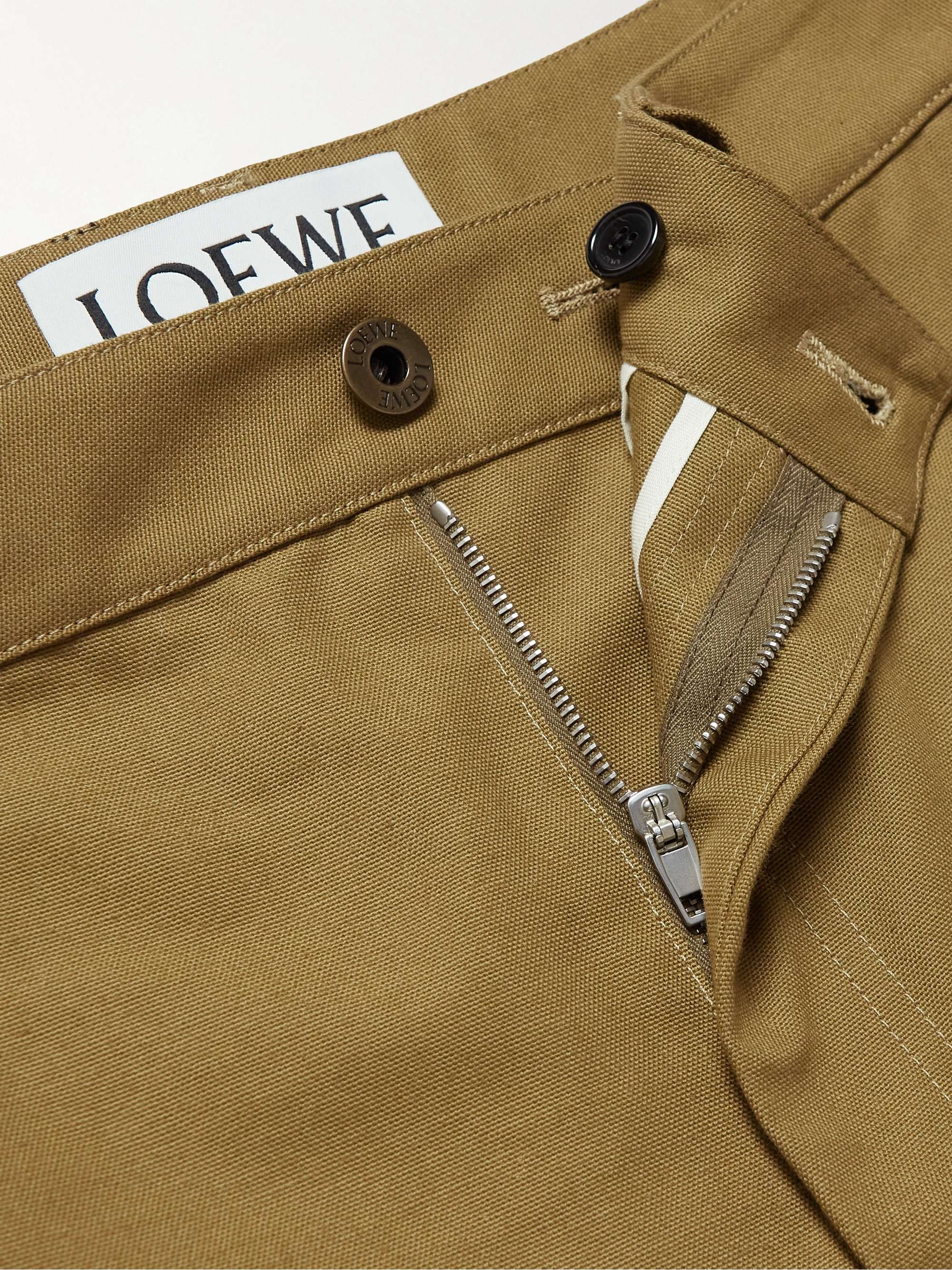 LOEWE Straight-Leg Cotton-Canvas Trousers