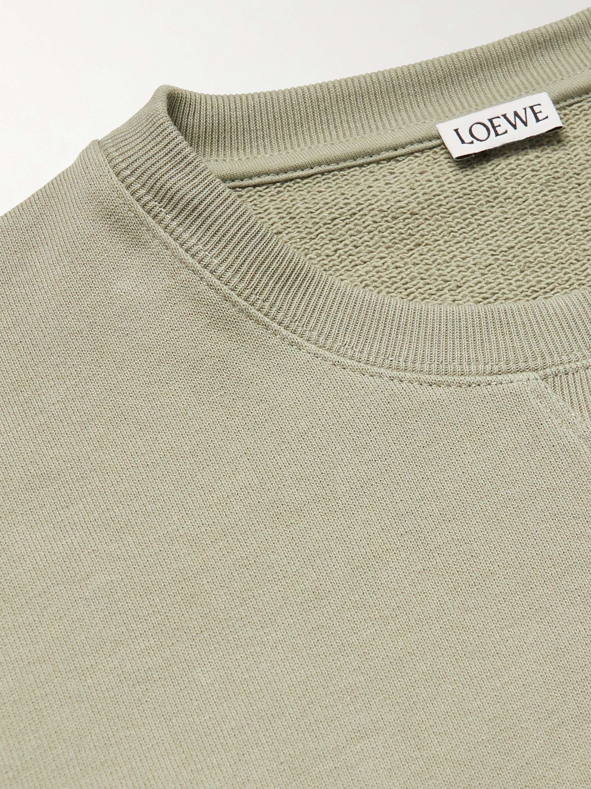 LOEWE Logo-Embroidered Cotton-Jersey Sweatshirt