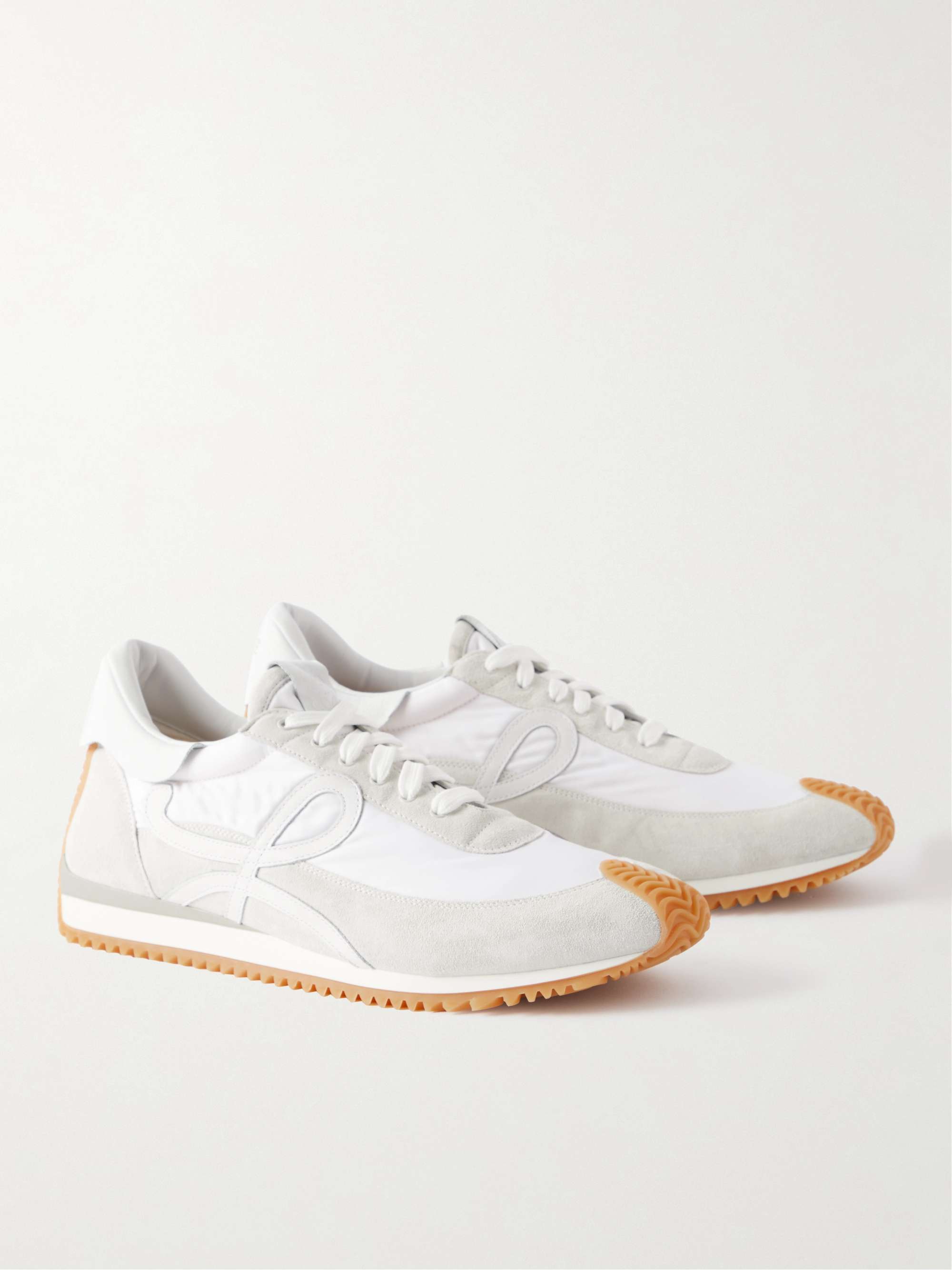 LOEWE Flow Runner Leather-Trimmed Suede and Nylon Sneakers for Men | MR ...