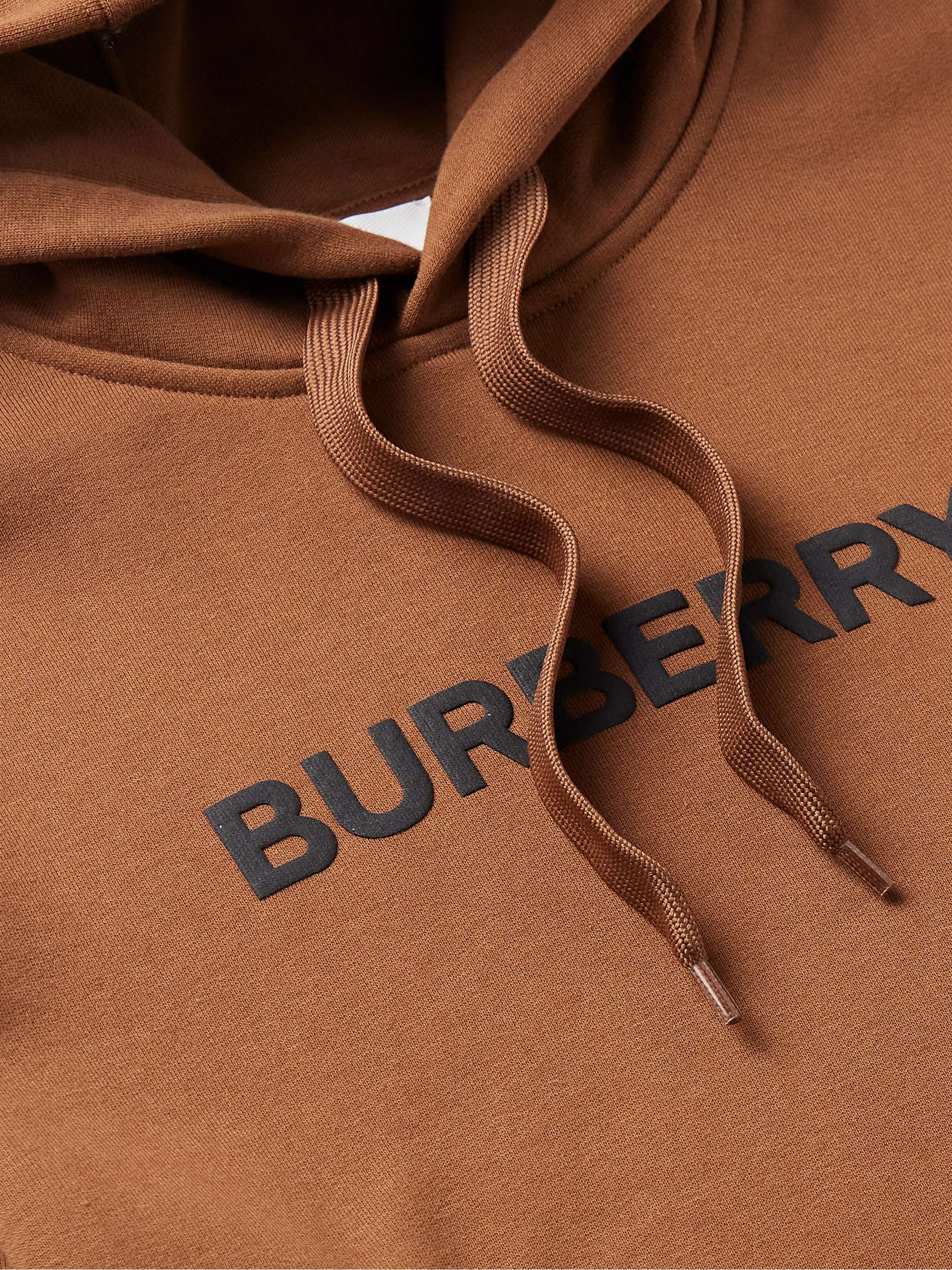BURBERRY Logo-Print Cotton-Jersey Hoodie