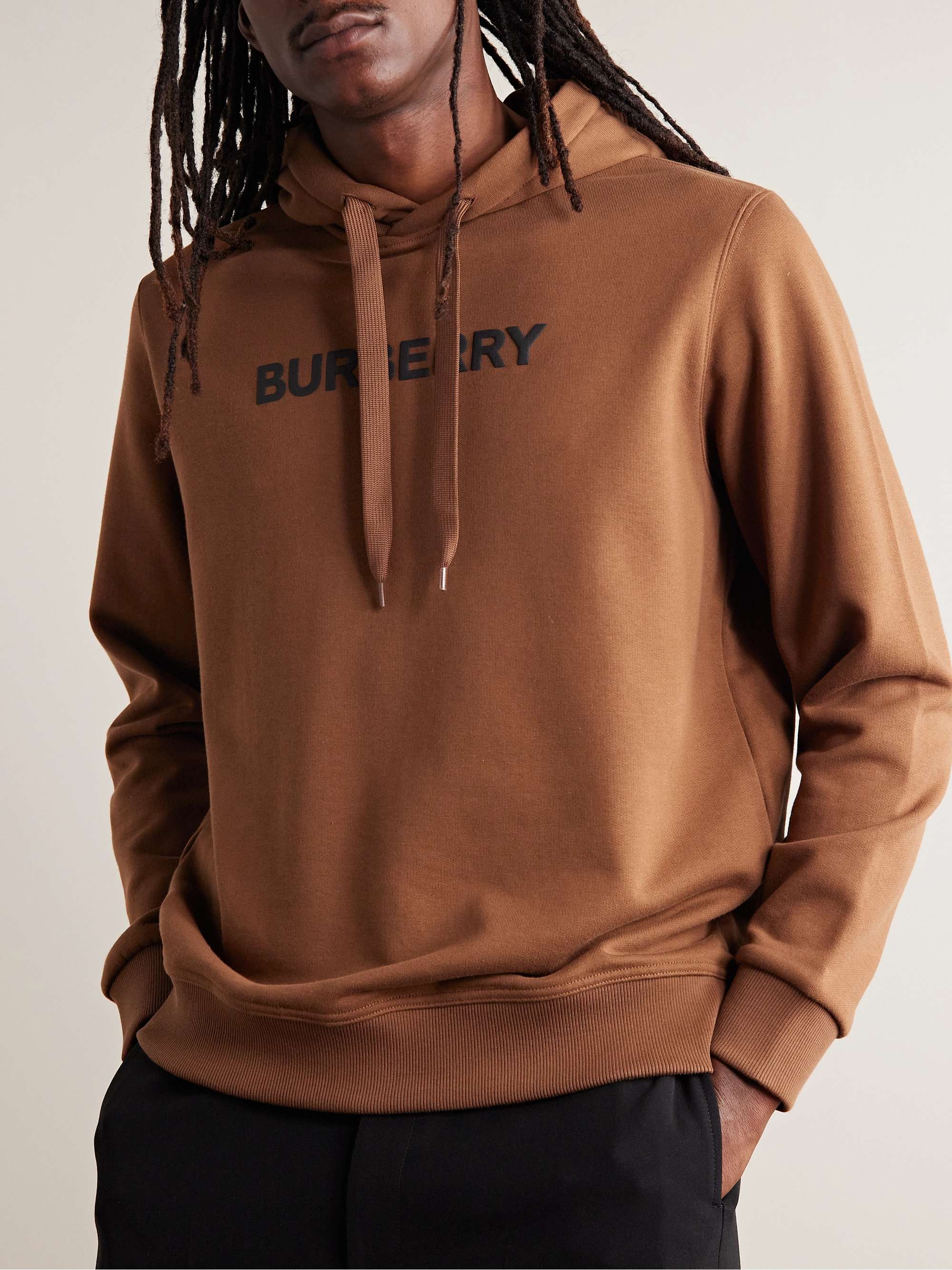 BURBERRY Logo-Print Cotton-Jersey Hoodie