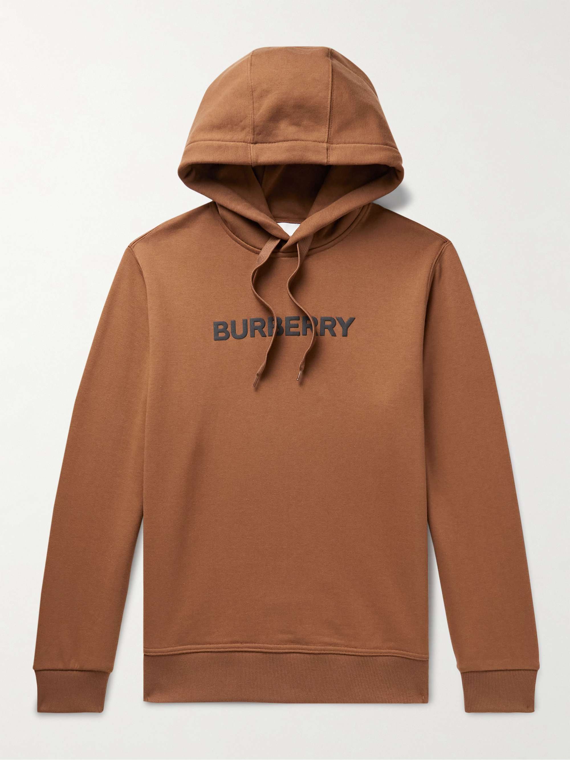 Brown Logo-Print Cotton-Jersey Hoodie | BURBERRY | MR PORTER