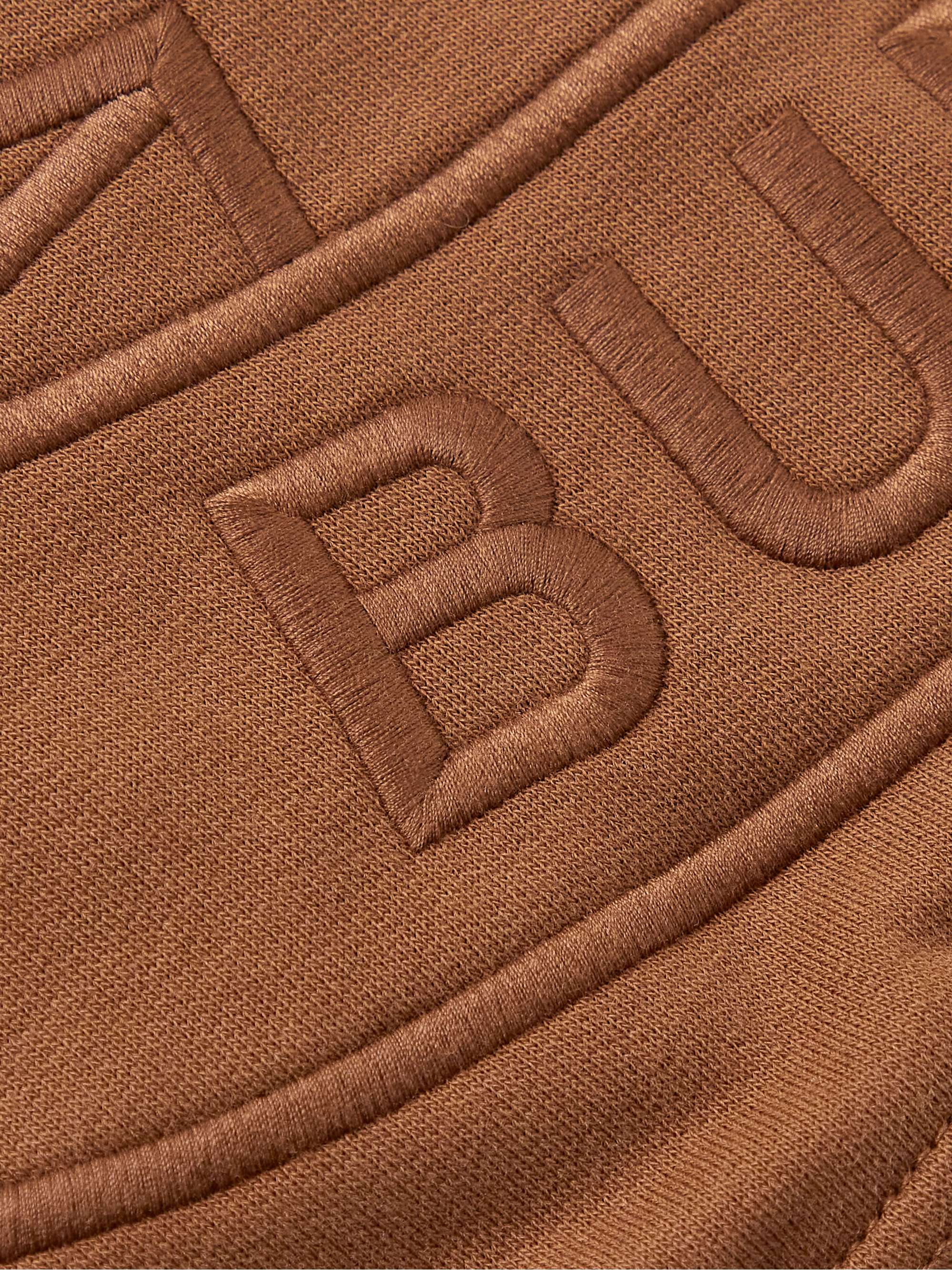 BURBERRY Logo-Embroidered Cotton-Jersey Hoodie
