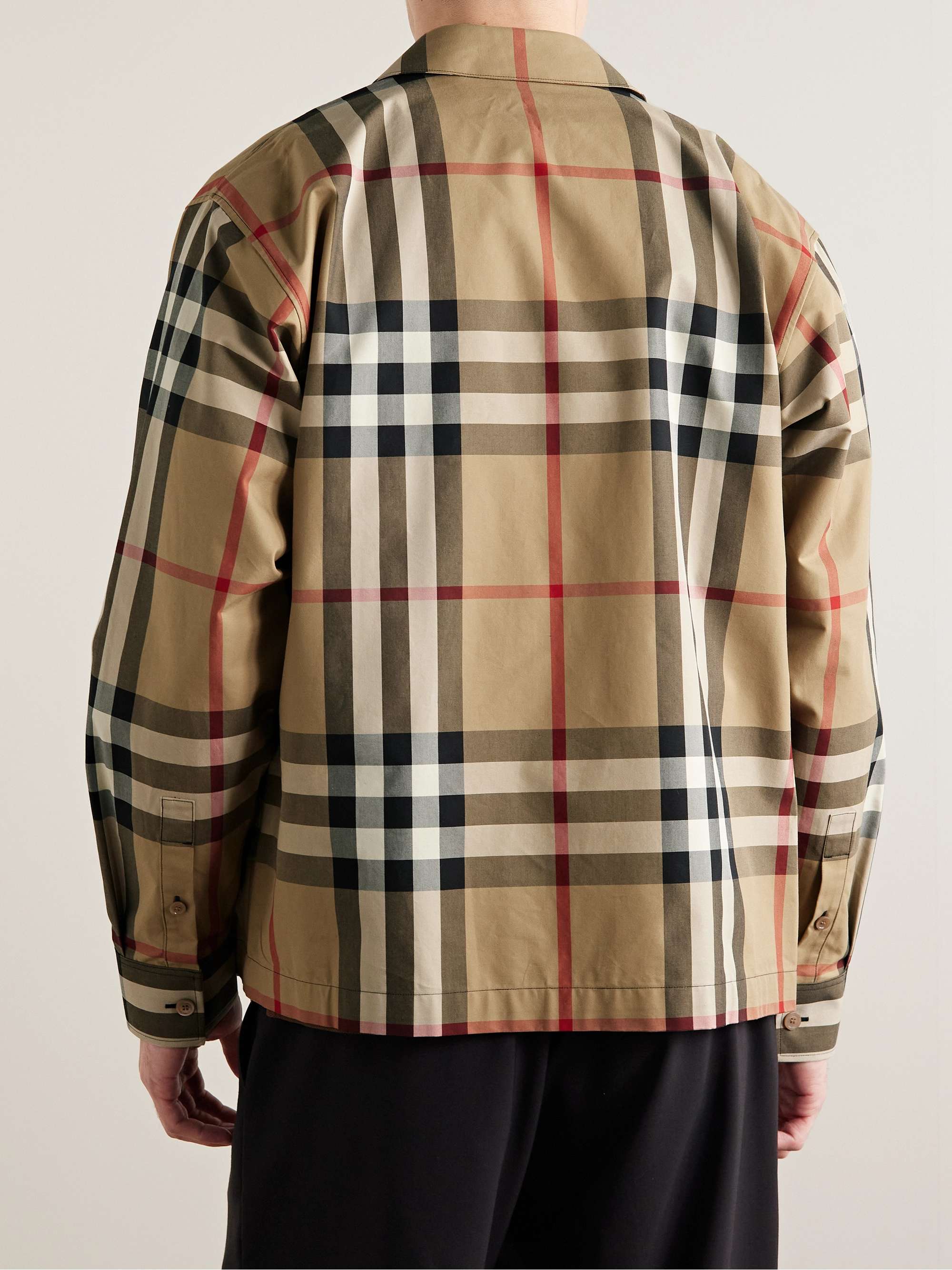 BURBERRY Checked Cotton-Gabardine Jacket