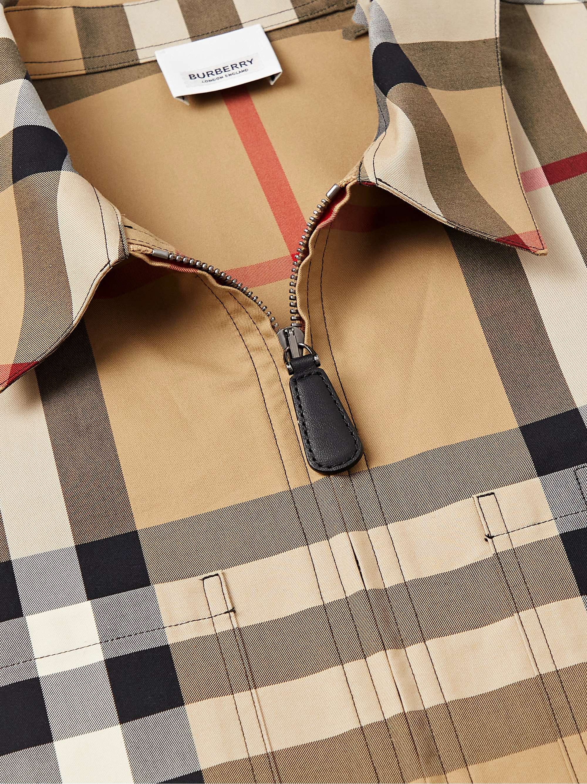 BURBERRY Checked Cotton-Gabardine Jacket