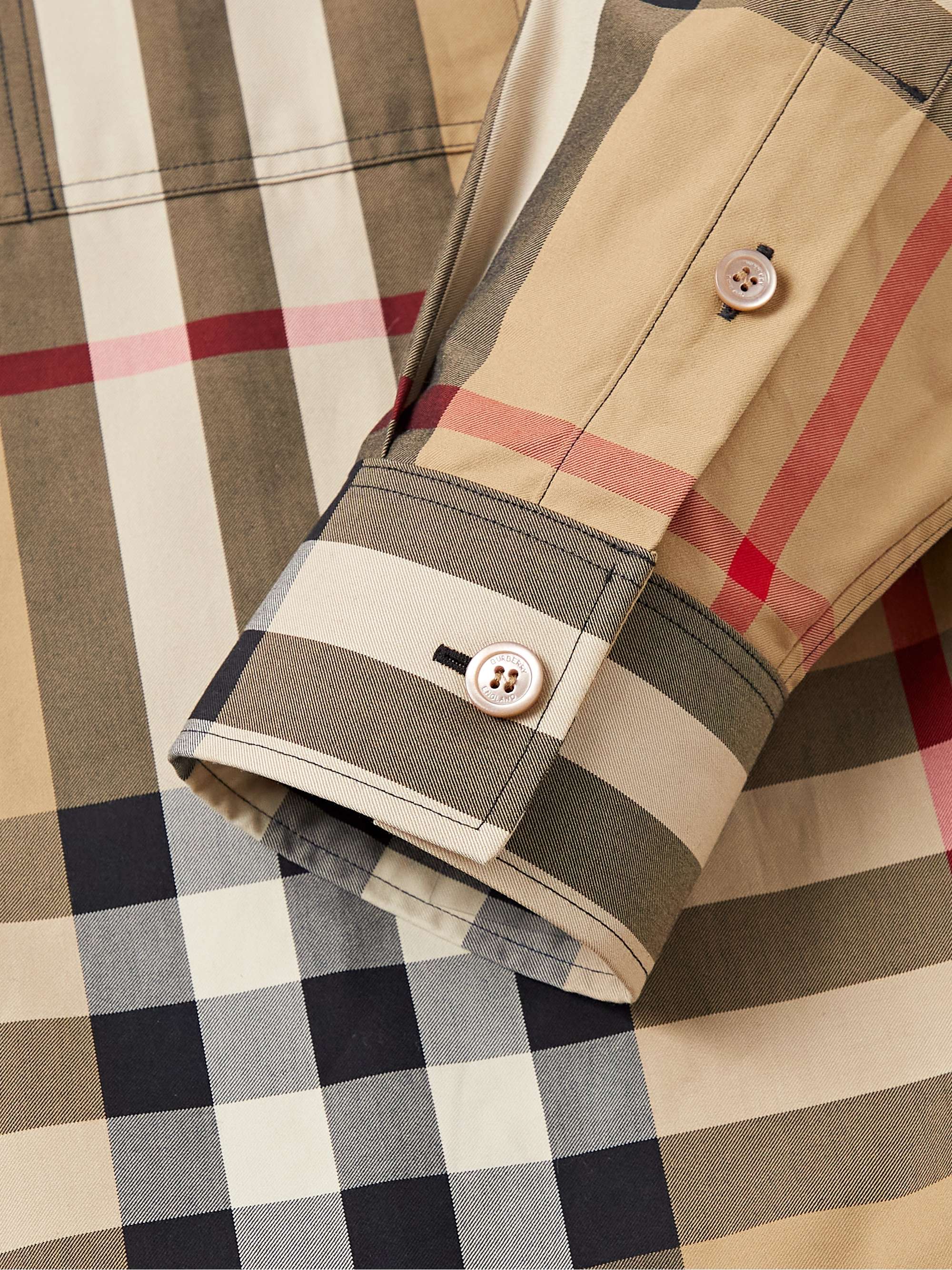 BURBERRY Checked Cotton-Gabardine Jacket