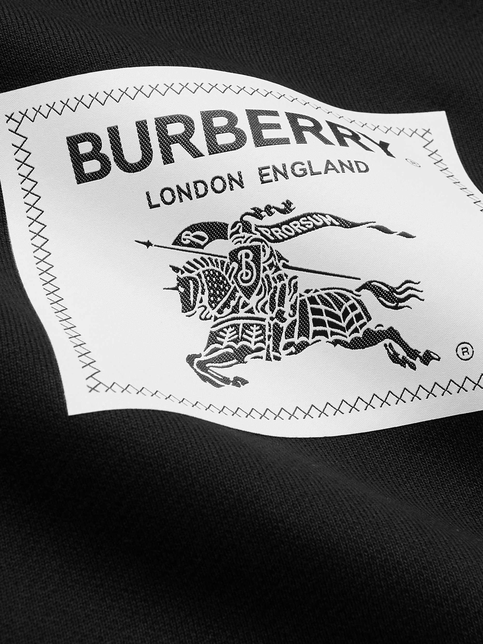BURBERRY LogoAppliquéd CottonJersey Sweatshirt for Men MR PORTER