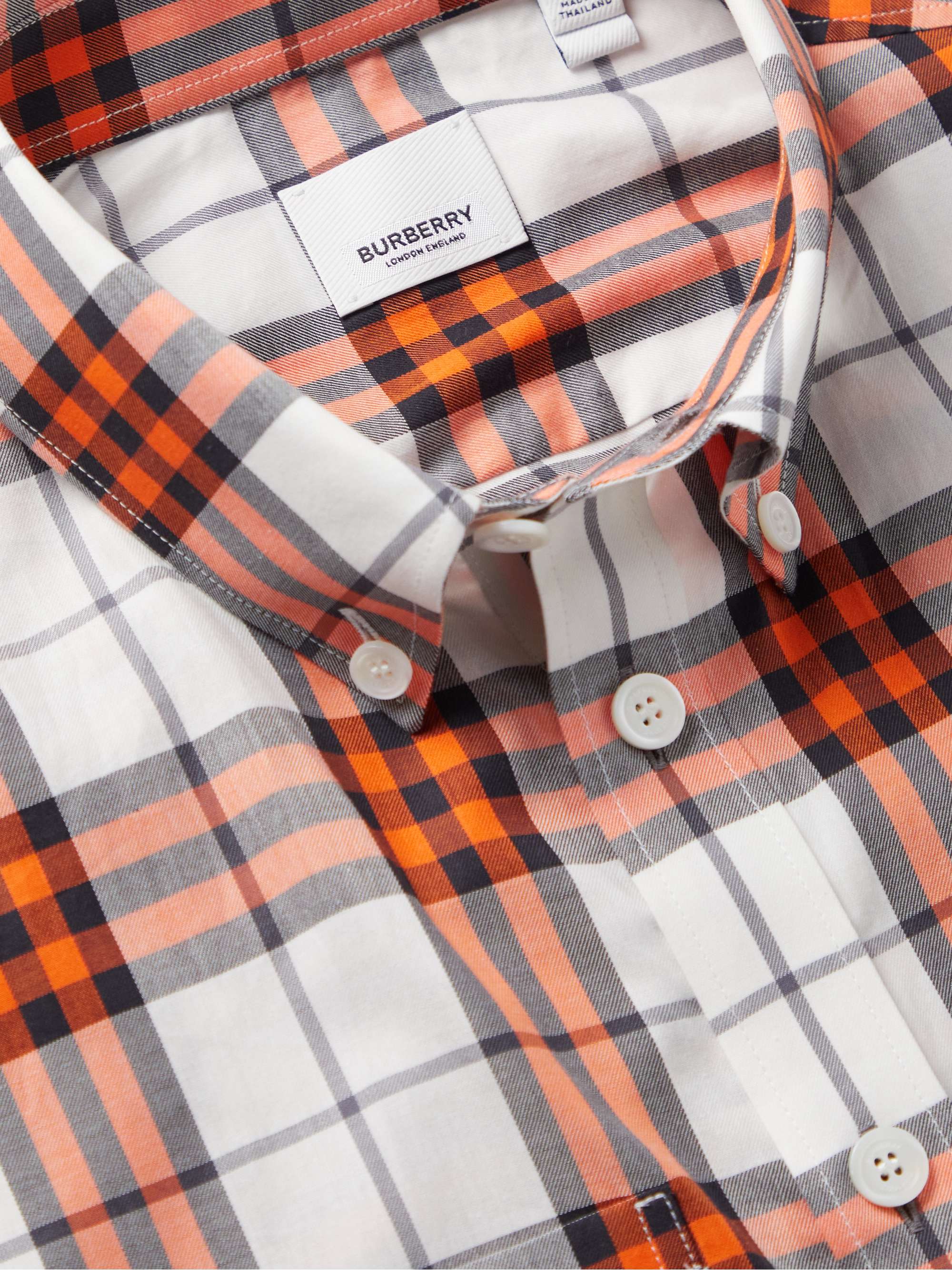 BURBERRY ButtonDown Collar Checked CottonTwill Shirt for Men MR PORTER