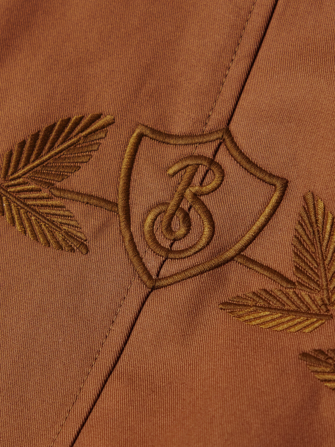 Shop Burberry Clapham Logo-embroidered Cotton-gabardine Coat In Brown