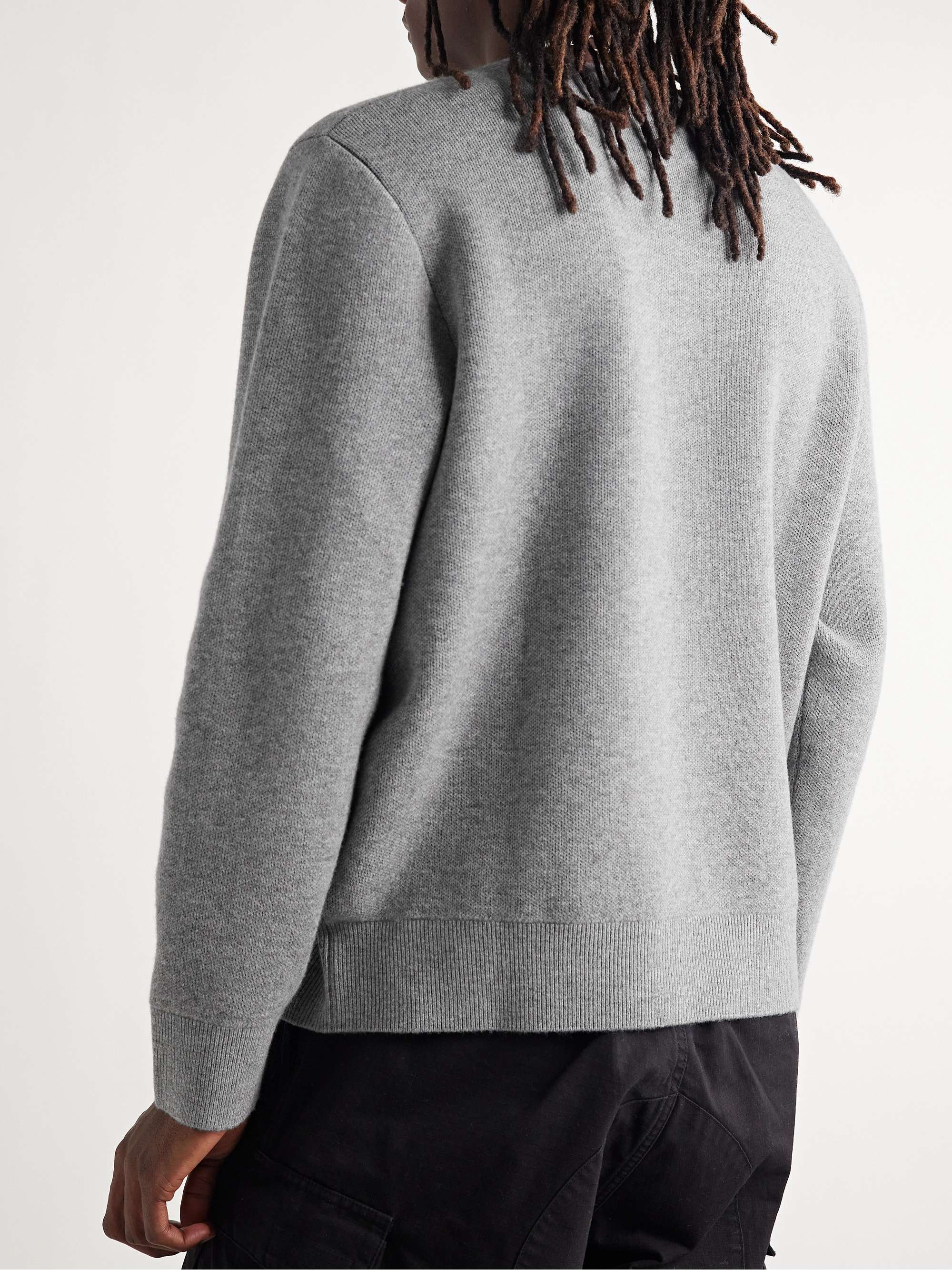 BURBERRY Logo-Jacquard Wool Sweater
