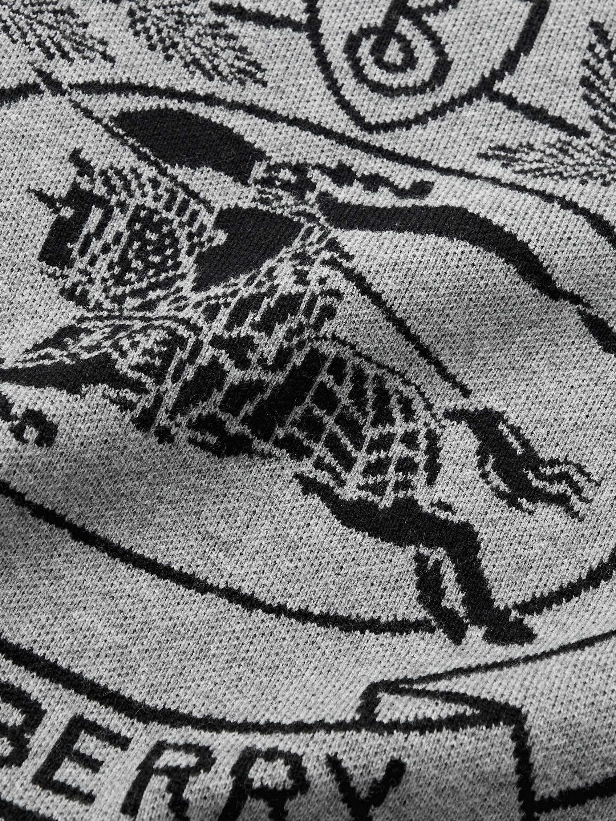 BURBERRY Logo-Jacquard Wool Sweater