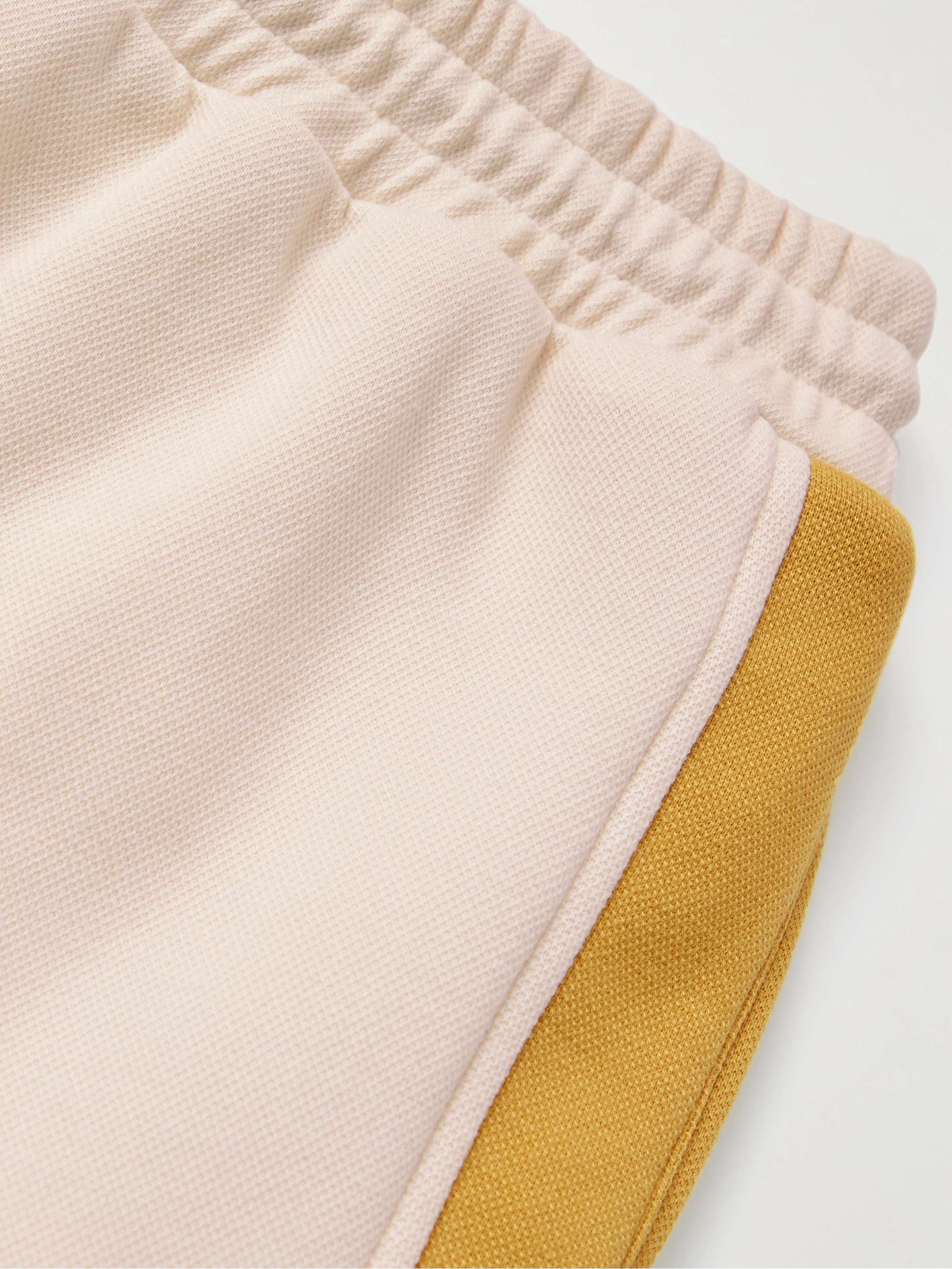 RHUDE Straight-Leg Logo-Embroidered Cotton-Jersey Drawstring Shorts