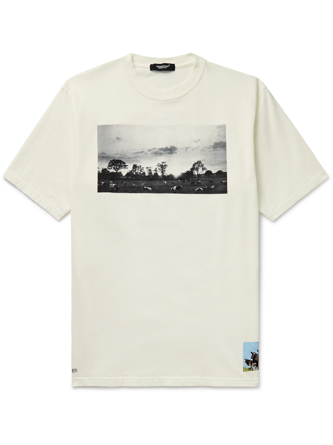 Undercover Pink Floyd Printed Cotton-jersey T-shirt In Neutrals