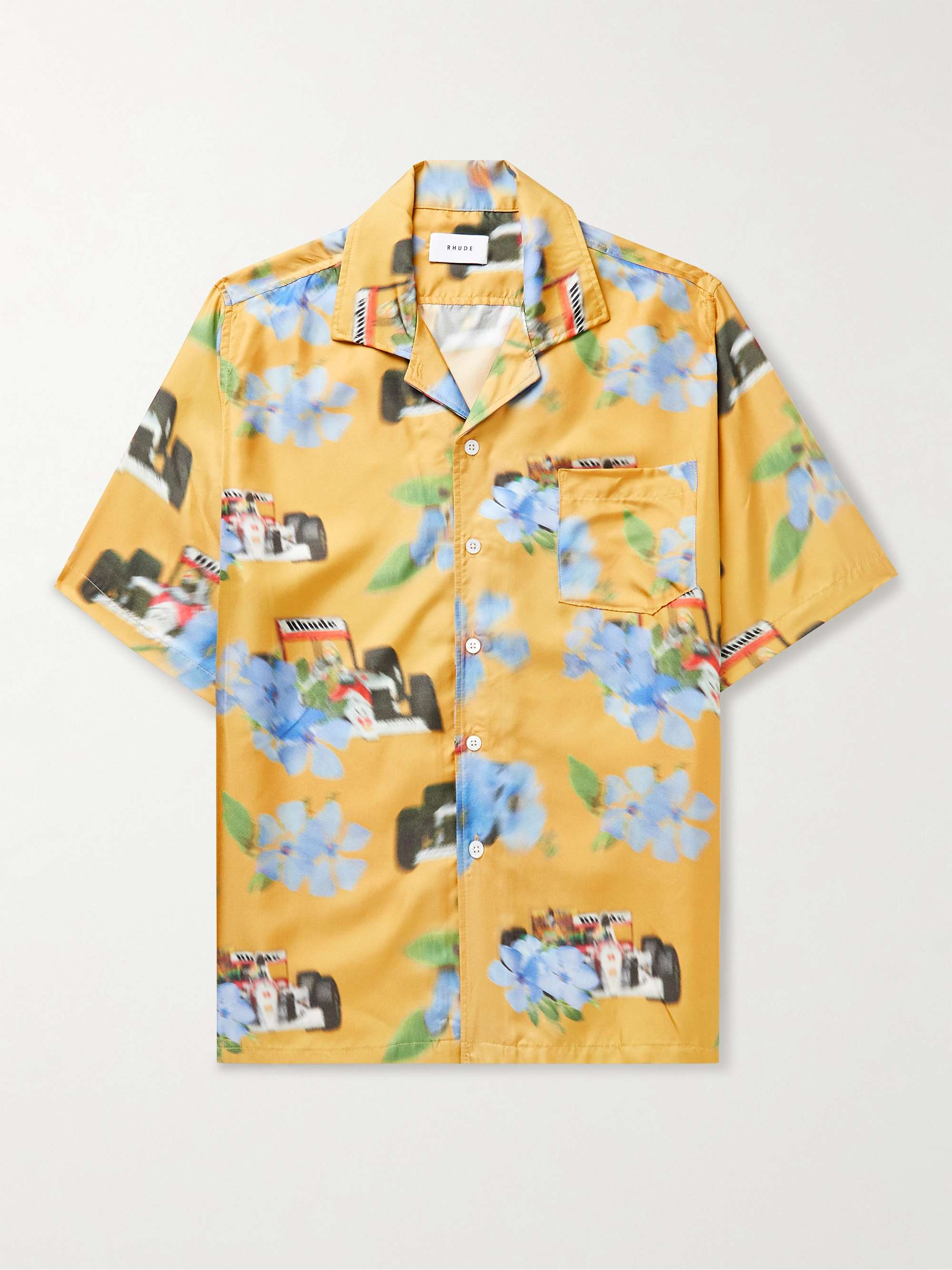 RHUDE Loix Camp-Collar Printed Silk Shirt