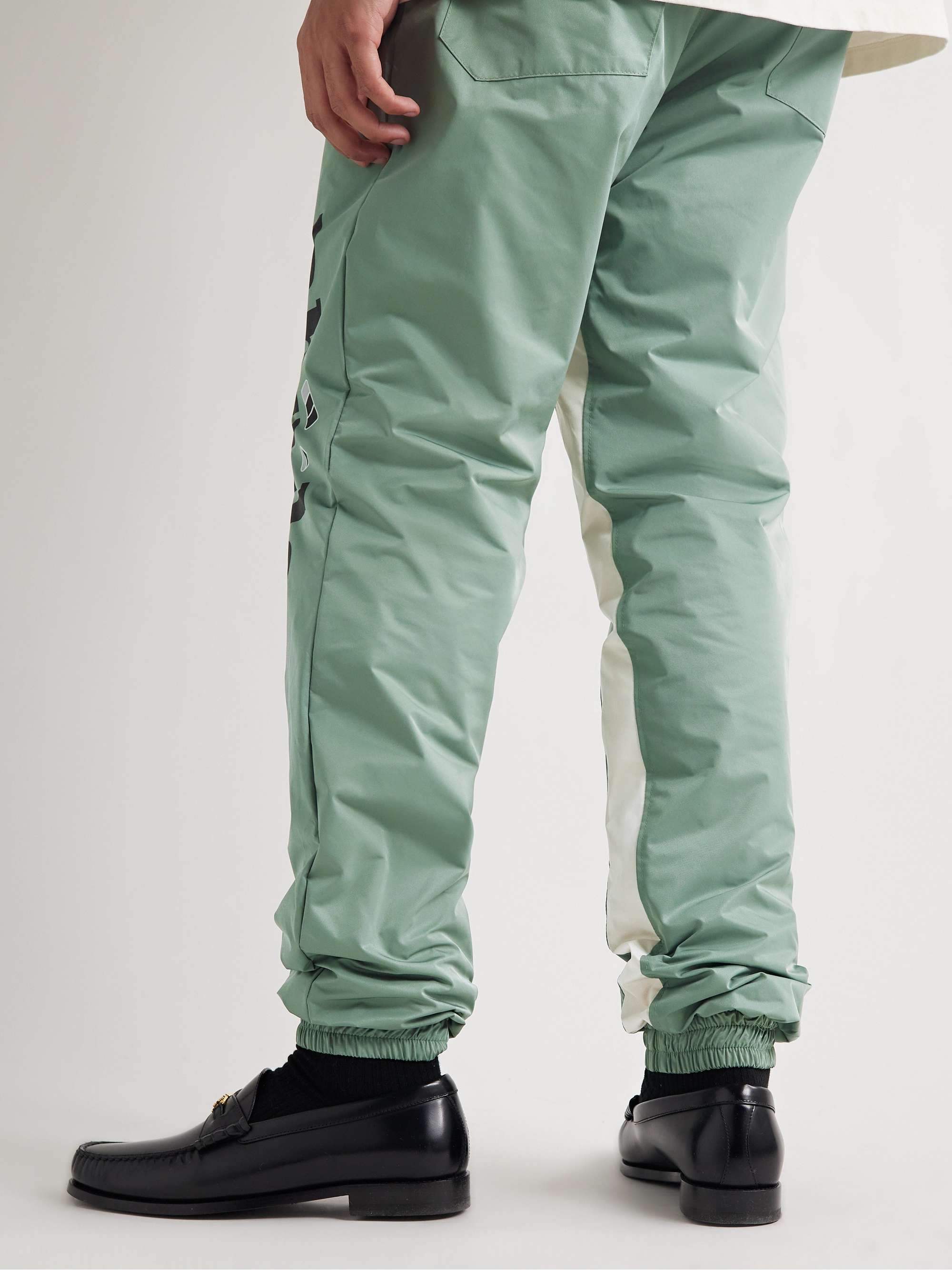RHUDE Senna Flight Tapered Logo-Print Nylon Drawstring Trousers