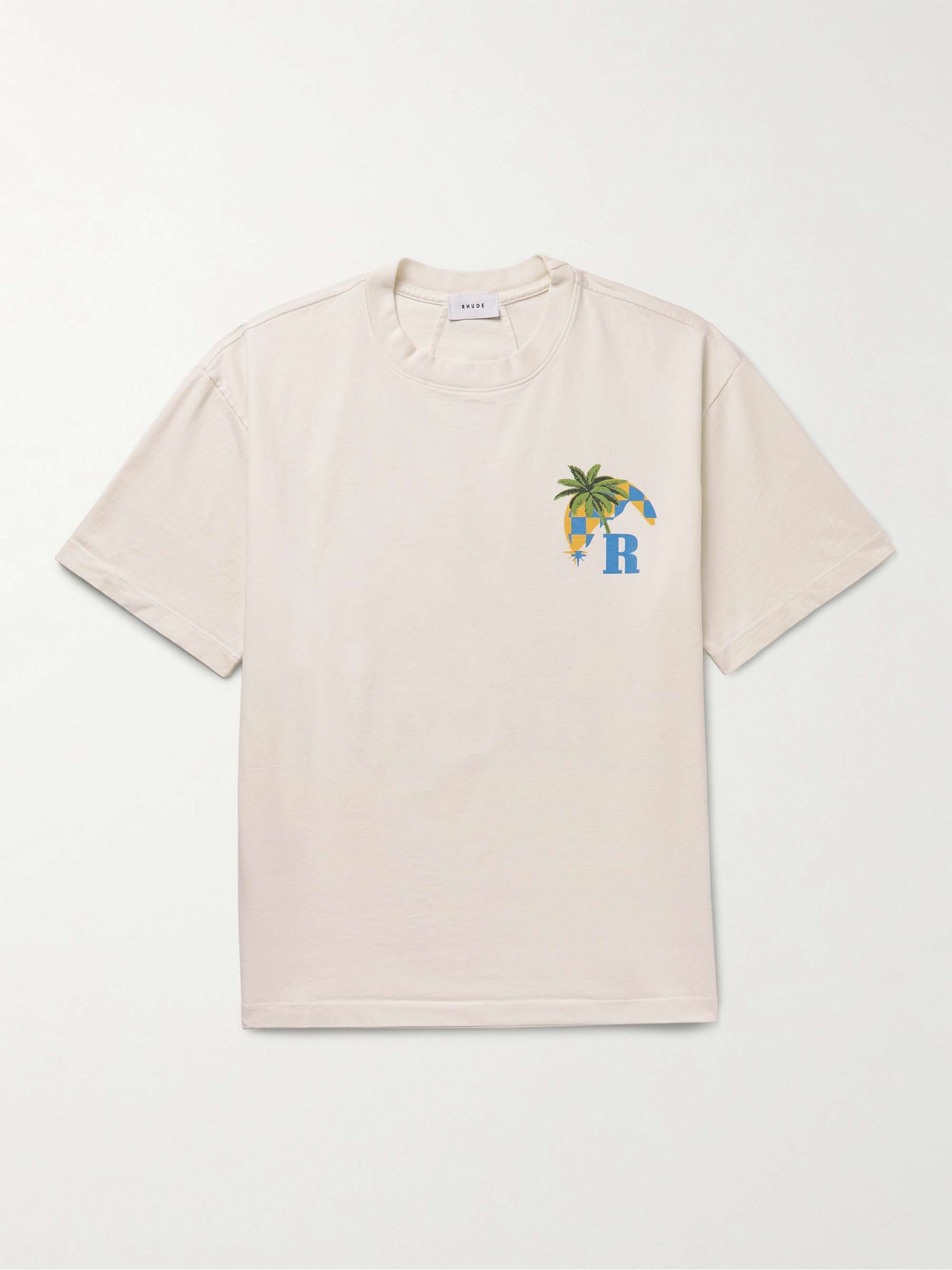 RHUDE Moonlight Tropics Logo-Print Cotton-Jersey T-Shirt