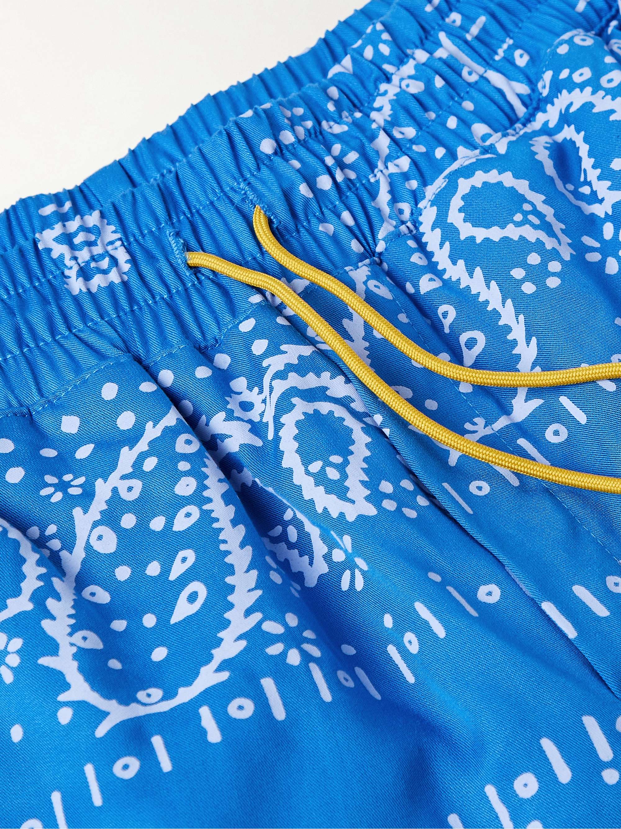 RHUDE StraightLeg BandanaPrint TENCEL™Twill Drawstring Shorts for