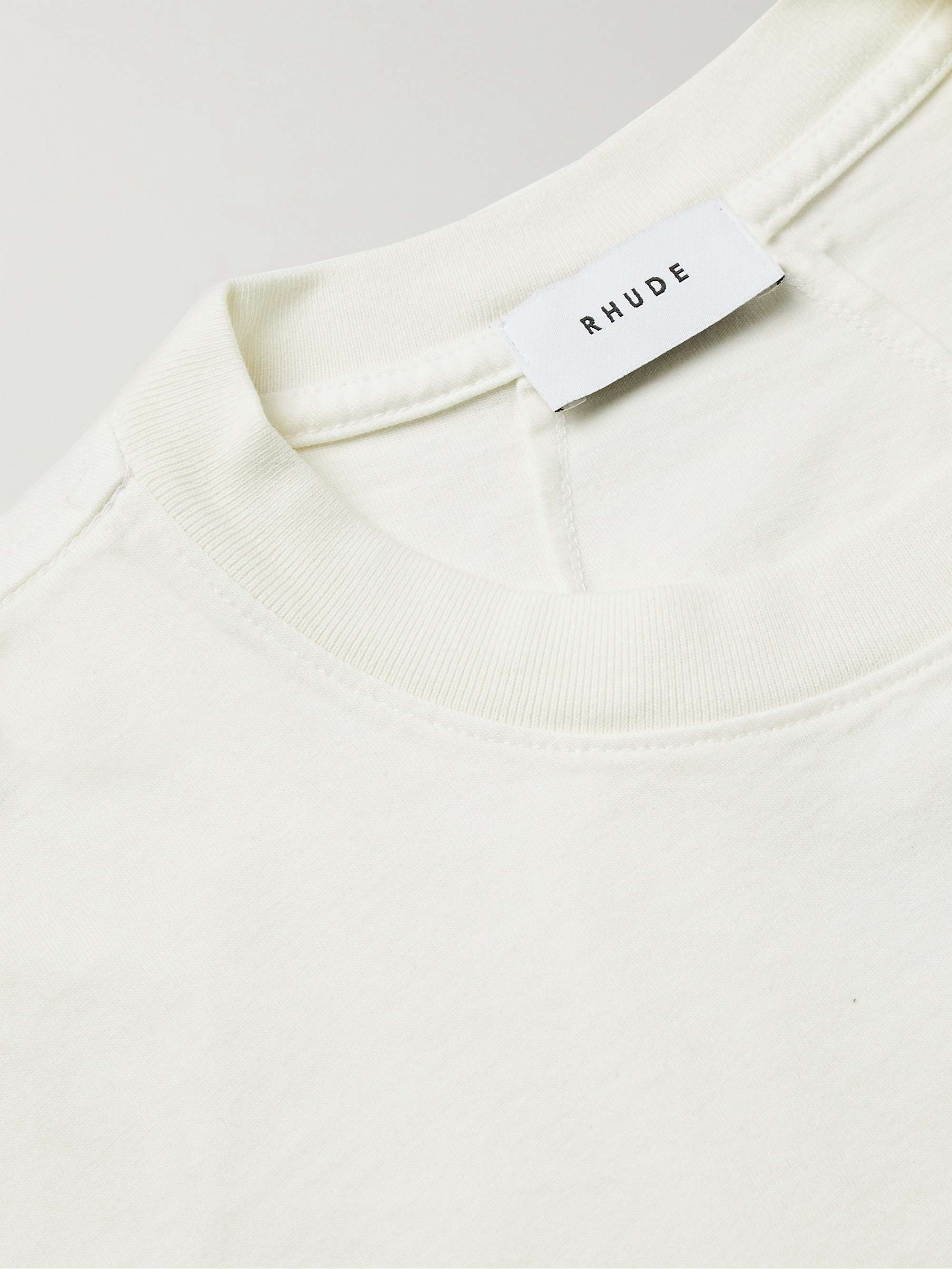 RHUDE Las Palmas Logo-Print Cotton-Jersey T-Shirt