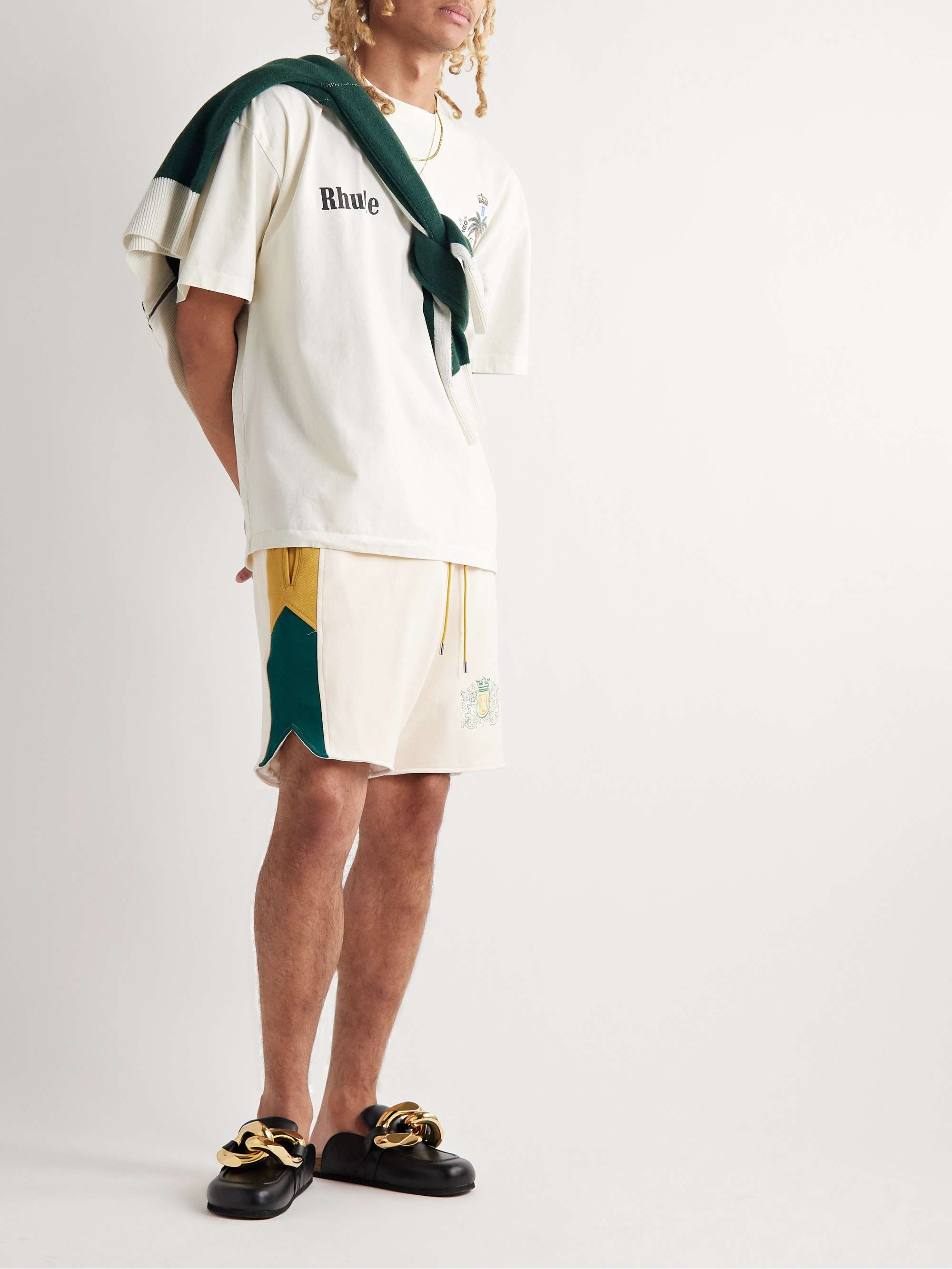 RHUDE Las Palmas Logo-Print Cotton-Jersey T-Shirt