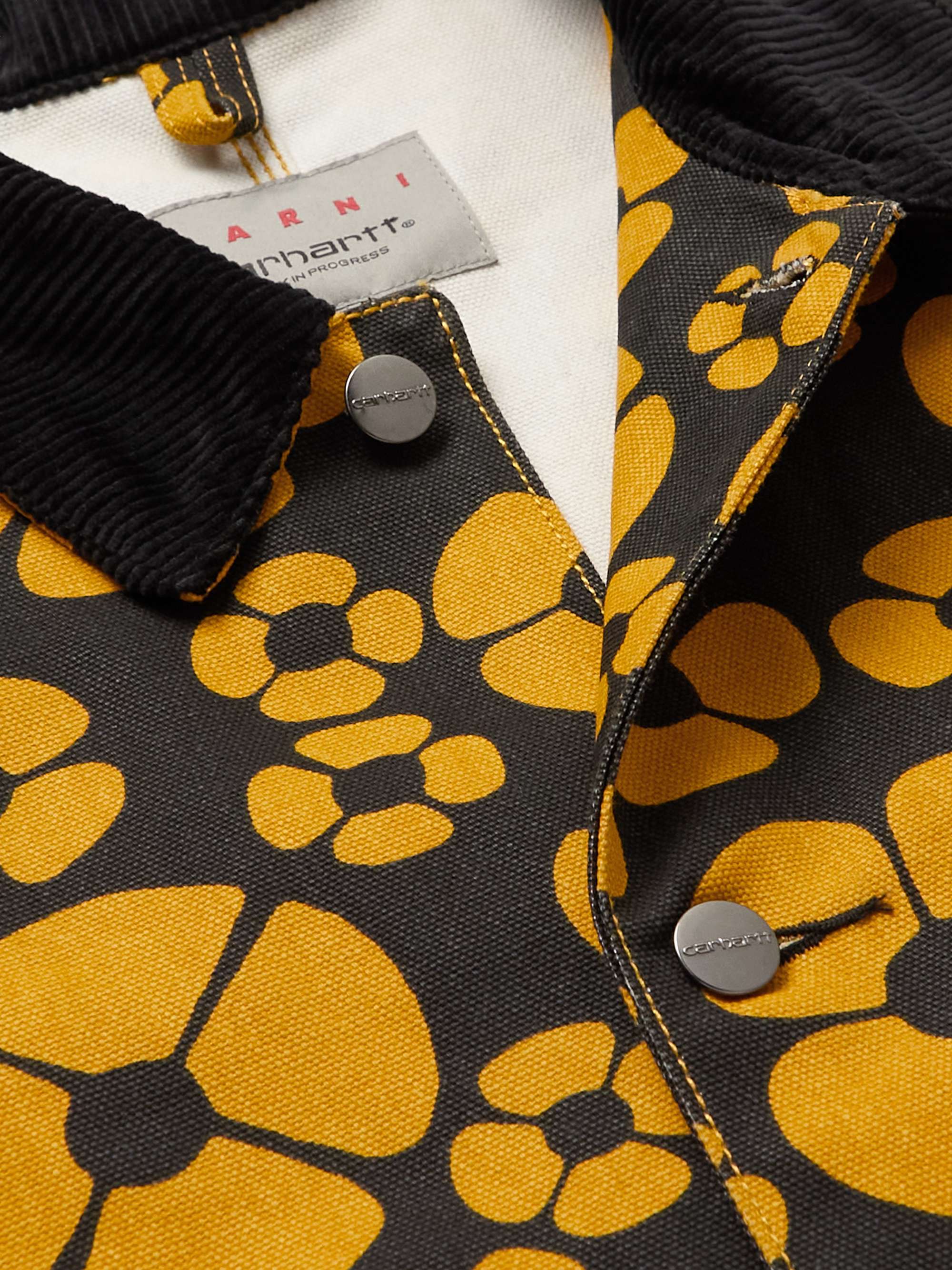 MARNI + Carhartt WIP Corduroy-Trimmed Floral-Print Cotton-Canvas Jacket