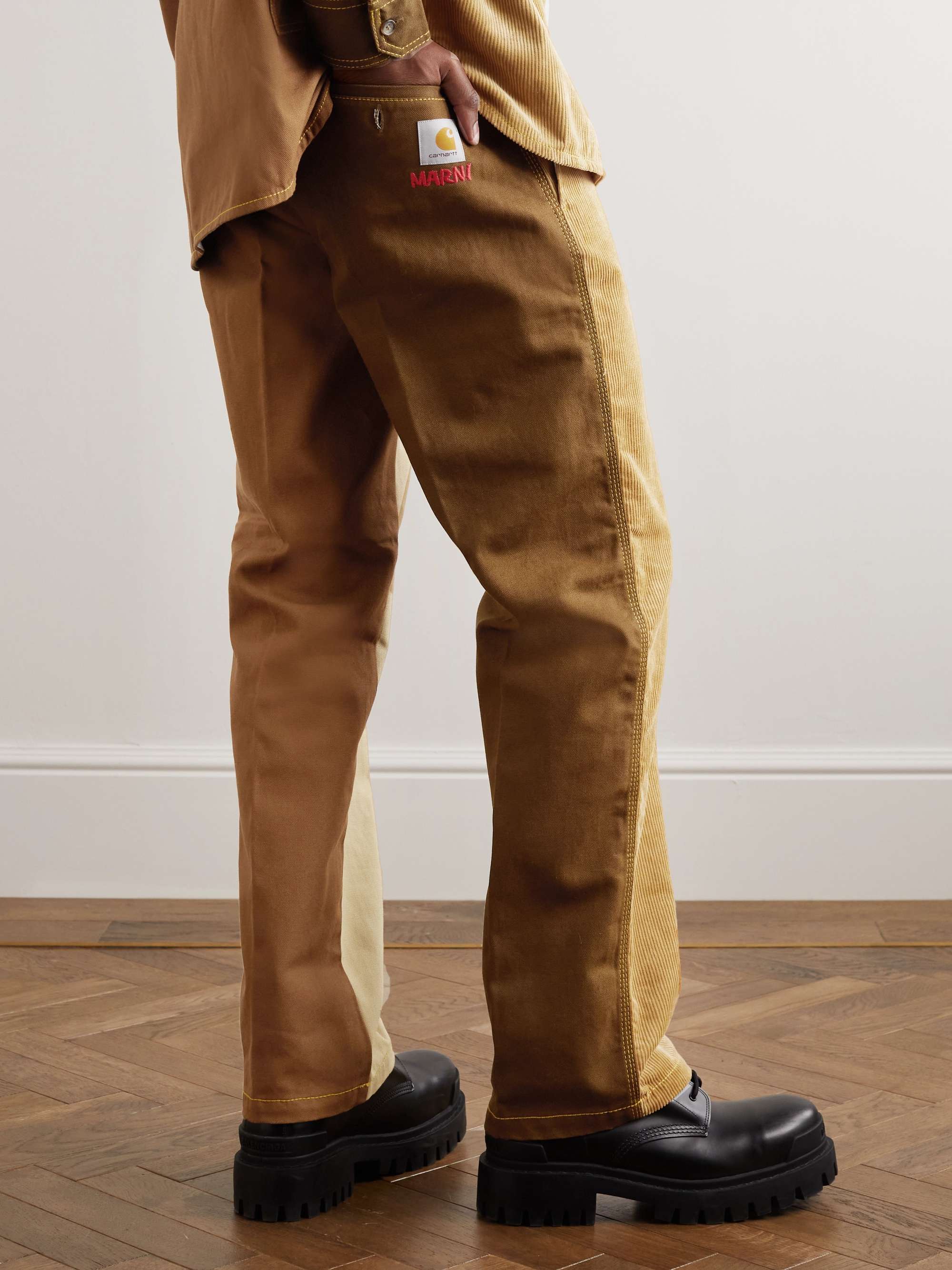 MARNI + Carhartt WIP Straight-Leg Cotton-Canvas and Corduroy Trousers
