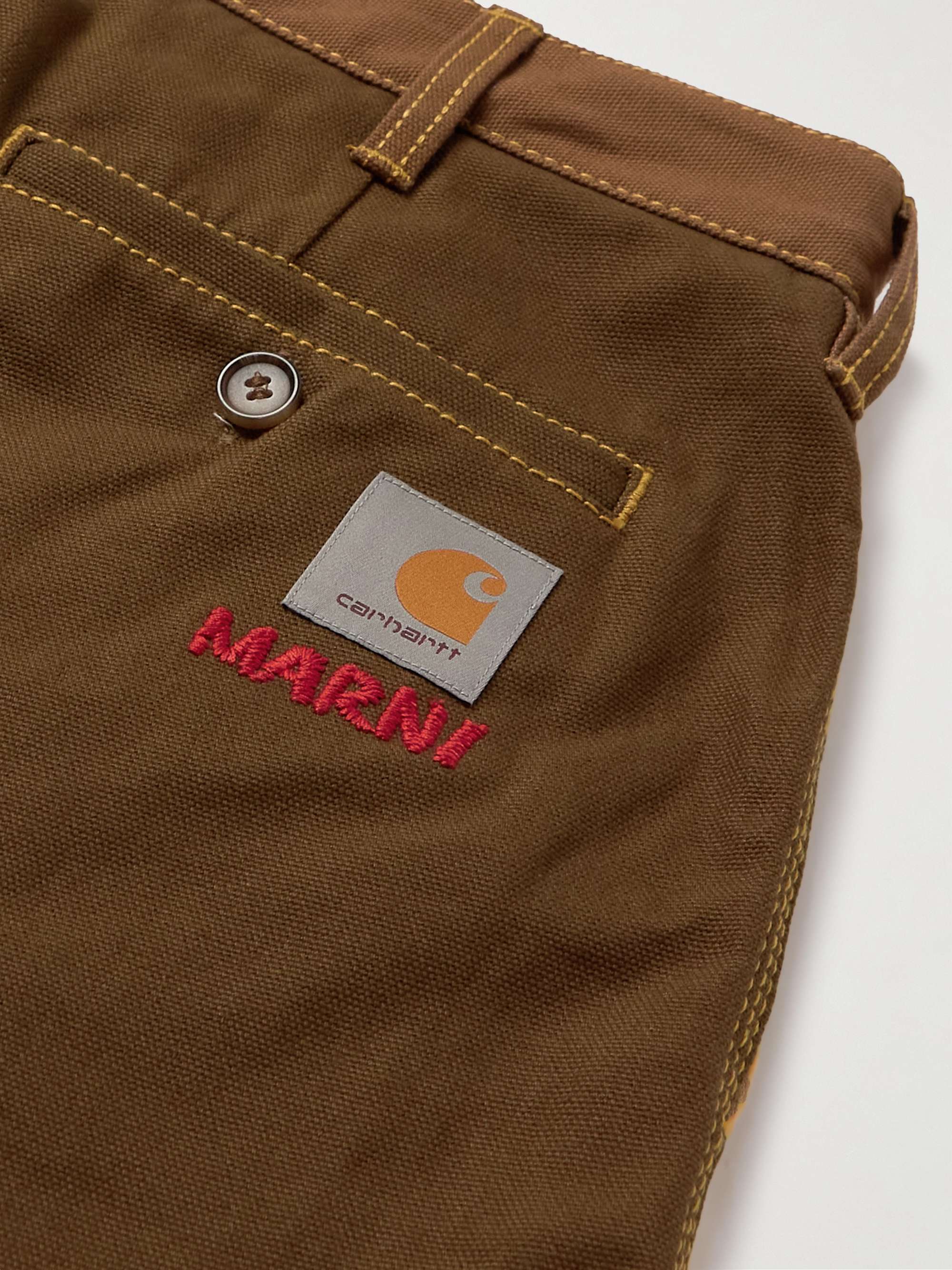 MARNI + Carhartt WIP Straight-Leg Cotton-Canvas and Corduroy Trousers ...