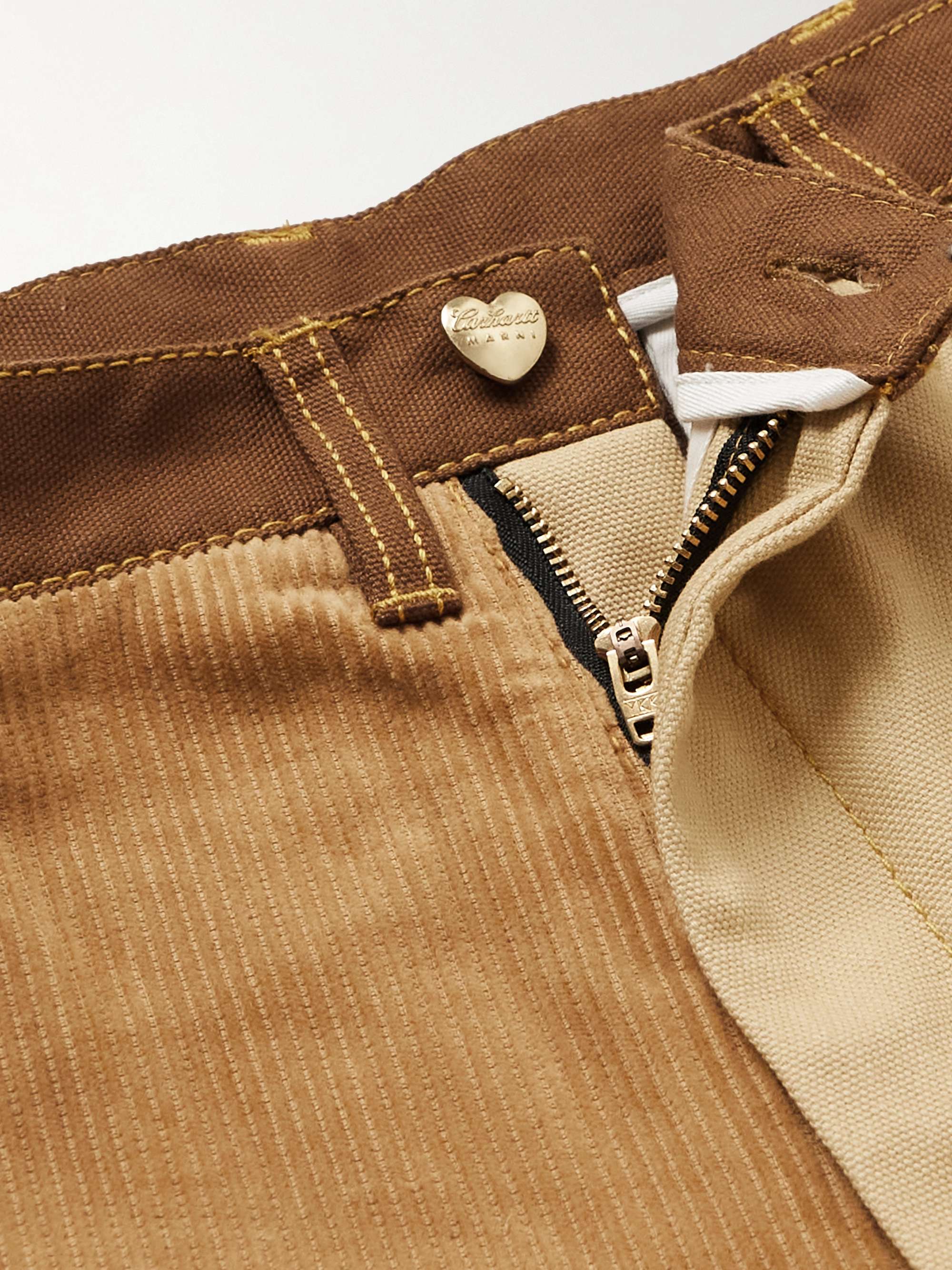 MARNI + Carhartt WIP Straight-Leg Cotton-Canvas and Corduroy Trousers