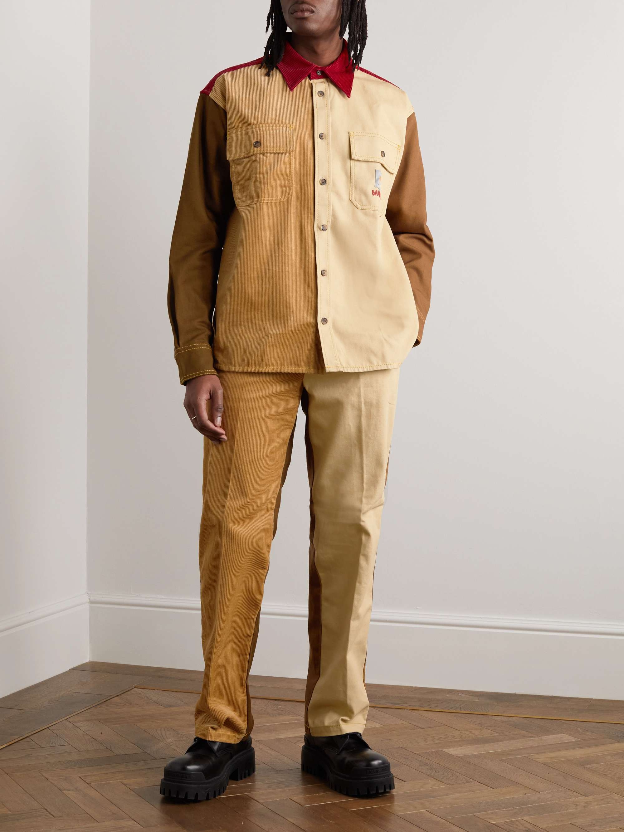 MARNI + Carhartt WIP Straight-Leg Cotton-Canvas and Corduroy Trousers