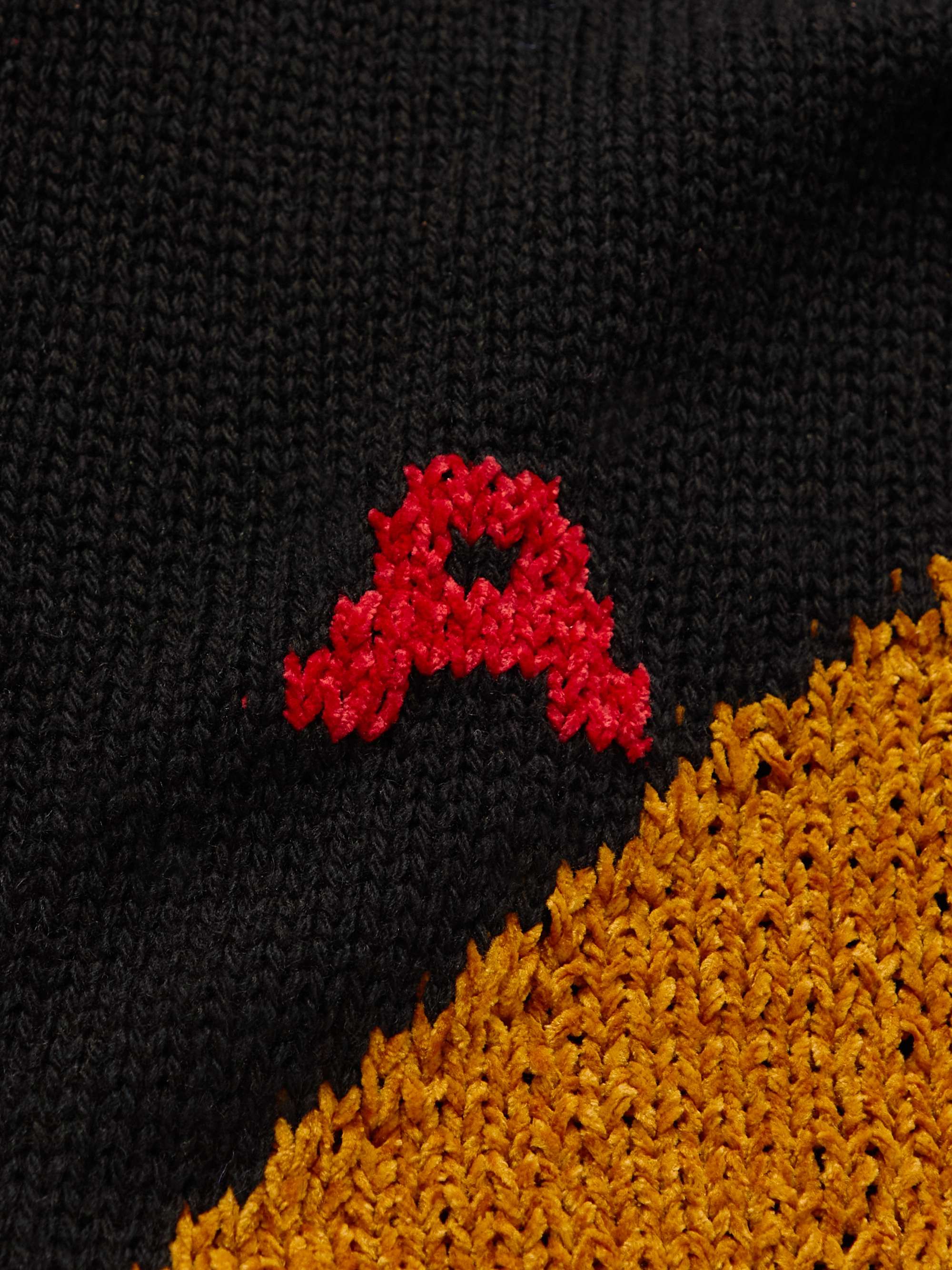 MARNI + Carhartt WIP Logo-Intarsia Wool and Silk-Blend Sweater
