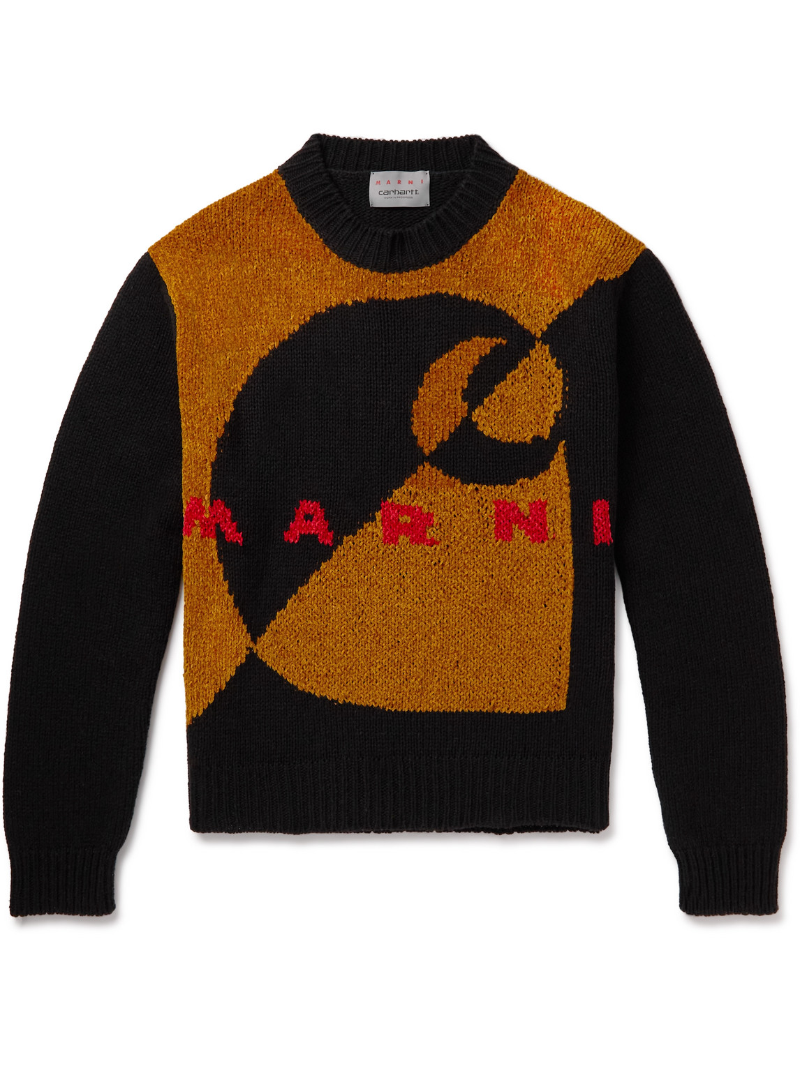 Marni Black Carhartt Wip Edition Graphic Sweater In Black