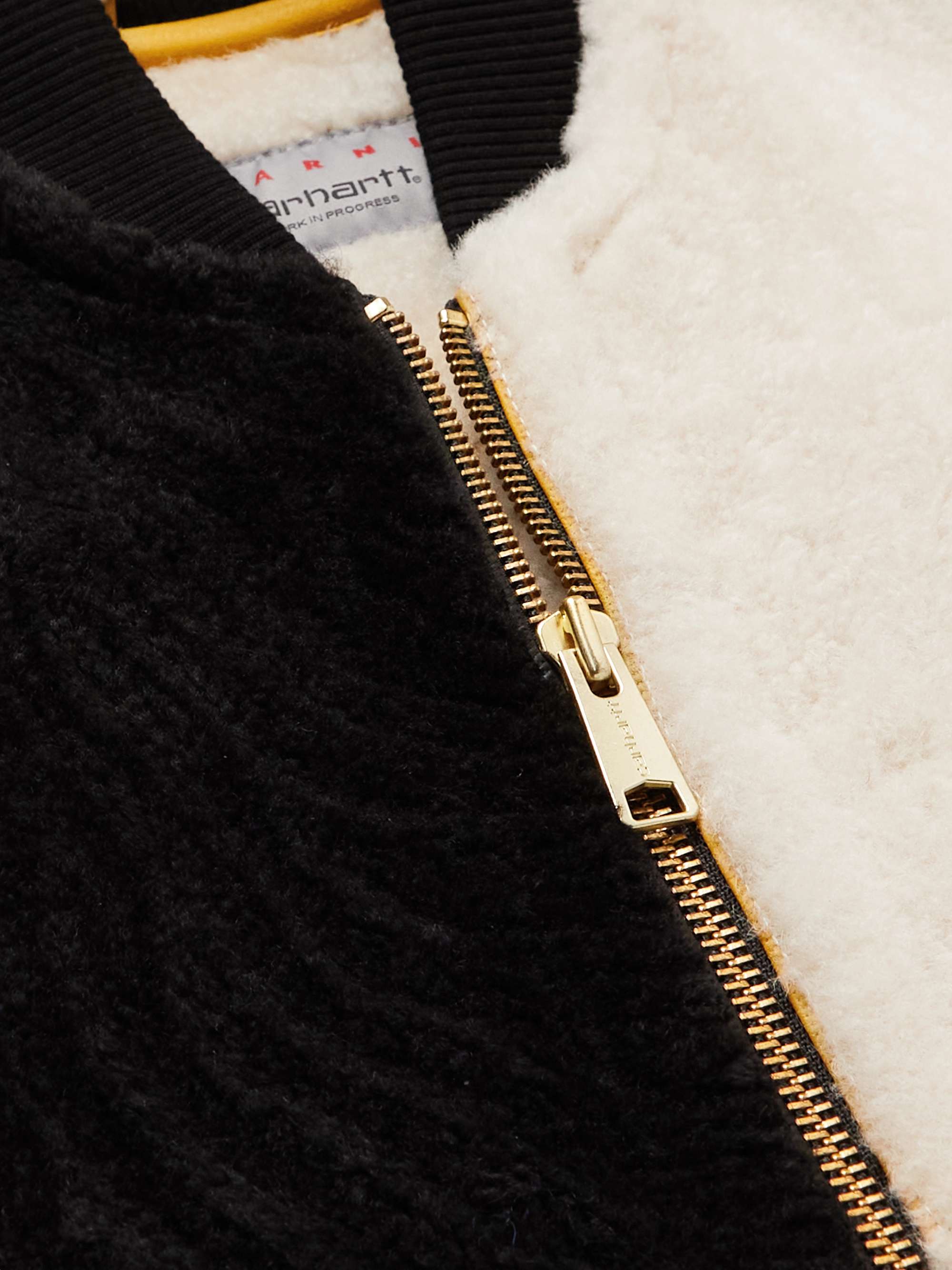 MARNI + Carhartt WIP Logo-Detailed Colour-Block Shearling Gilet