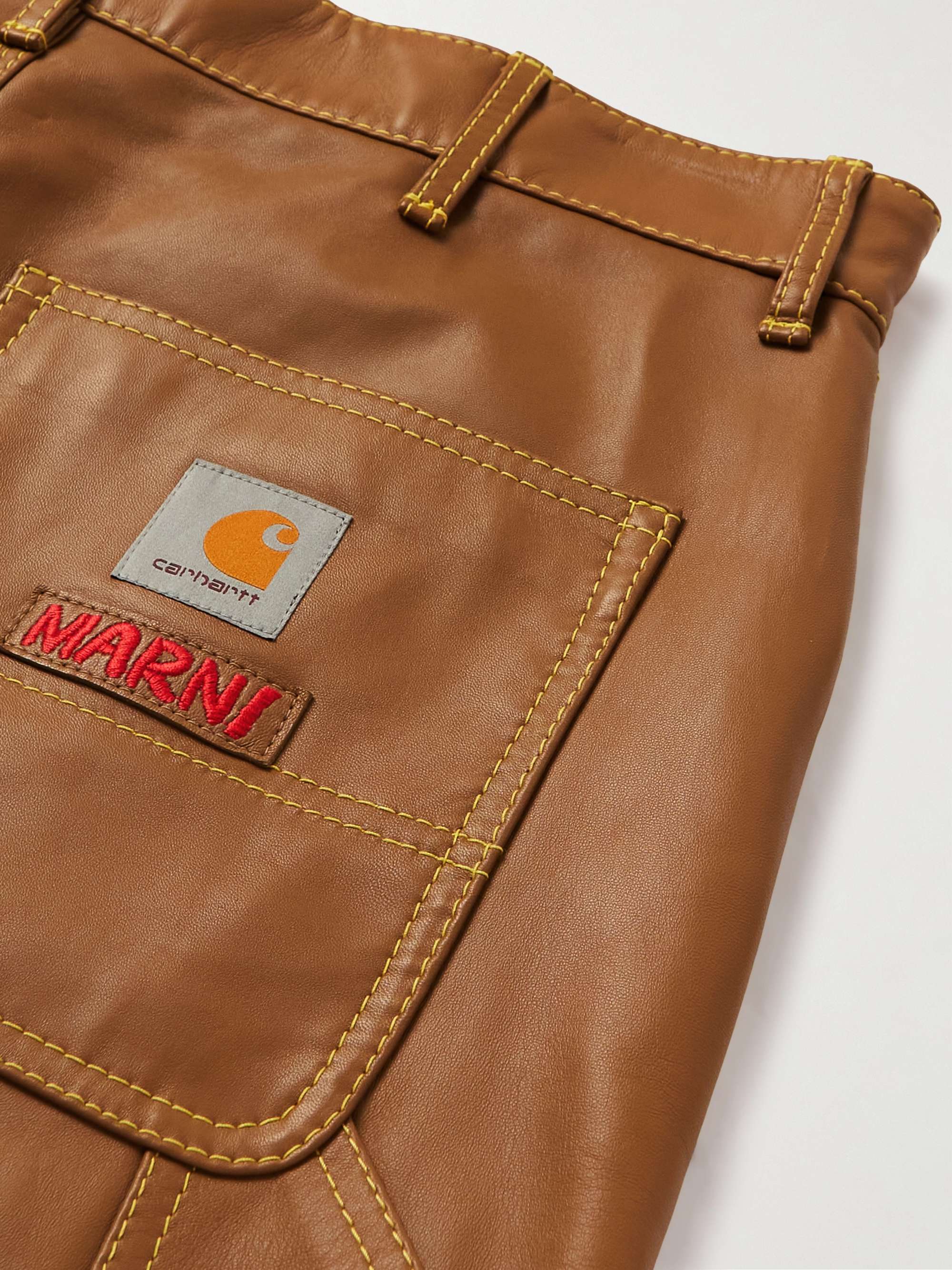 MARNI + Carhartt WIP Wide-Leg Leather Trousers