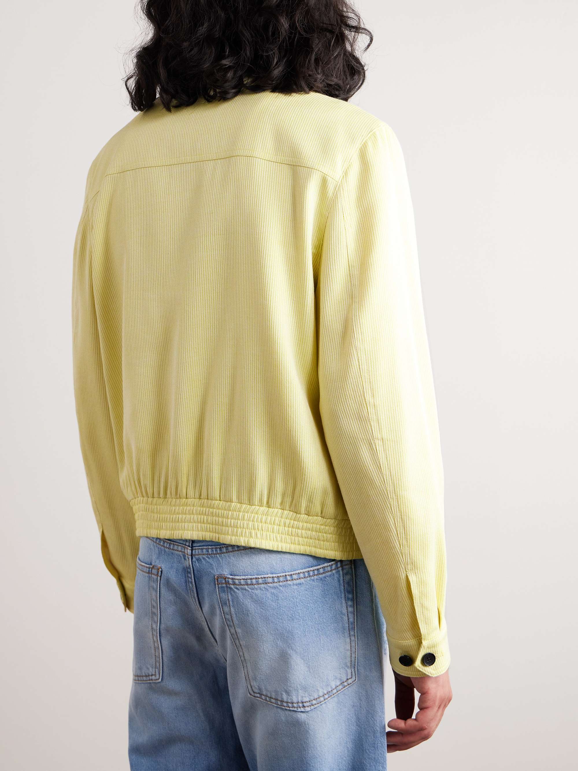 SECOND / LAYER Eisenhower Pinstriped Woven Jacket