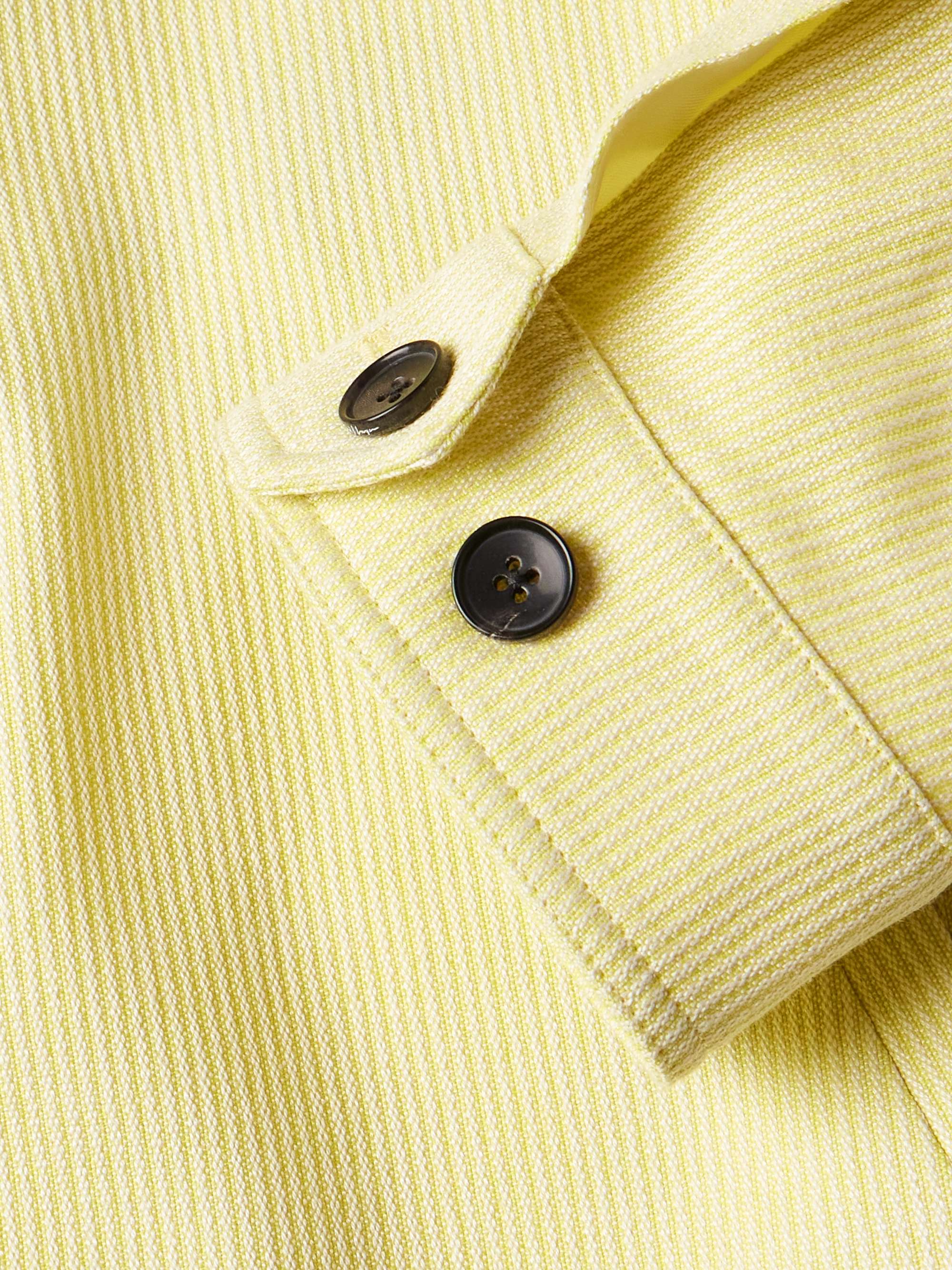 SECOND / LAYER Eisenhower Pinstriped Woven Jacket