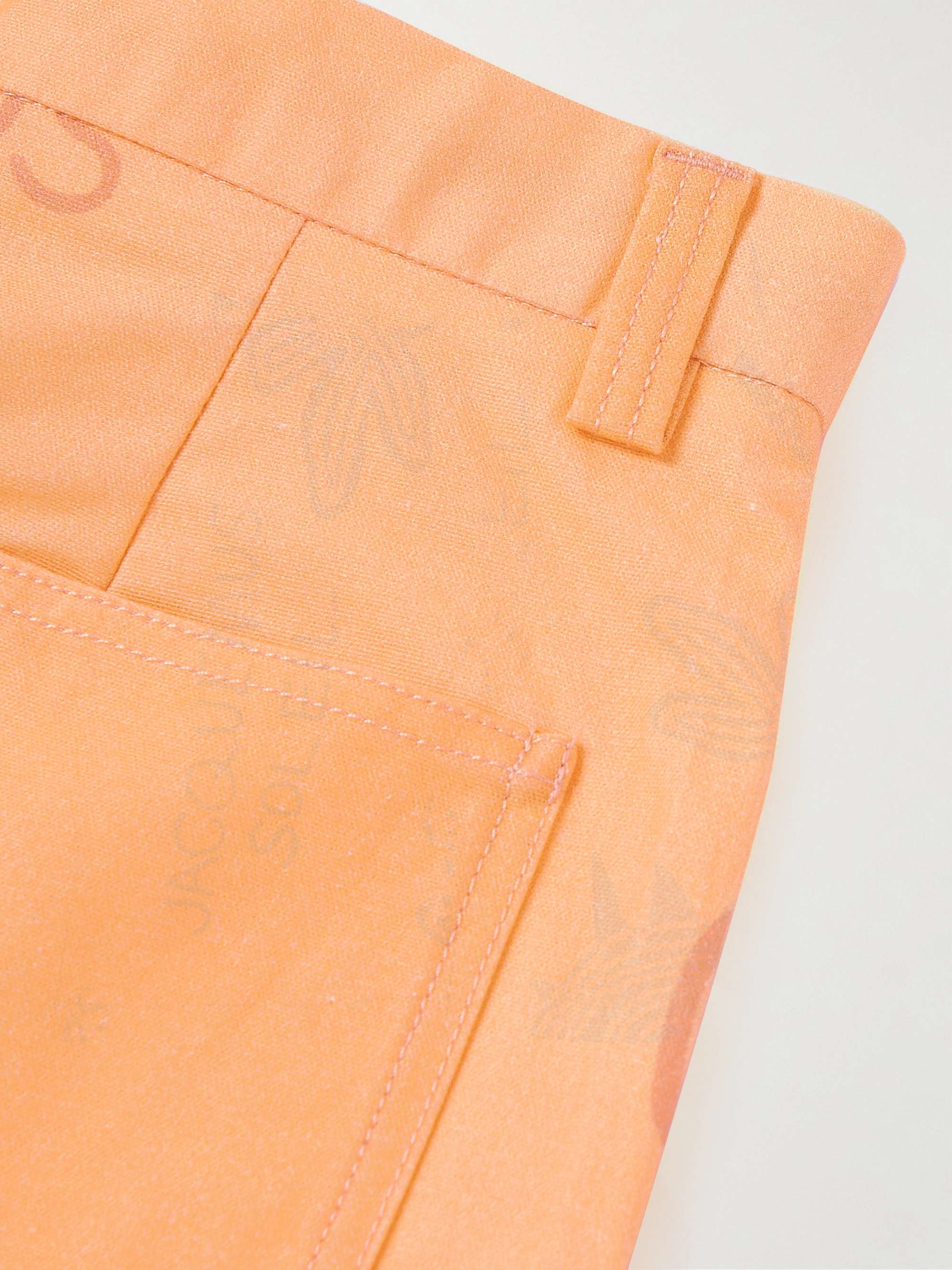 JACQUEMUS Logo-Print Straight-Leg Cotton-Canvas Shorts