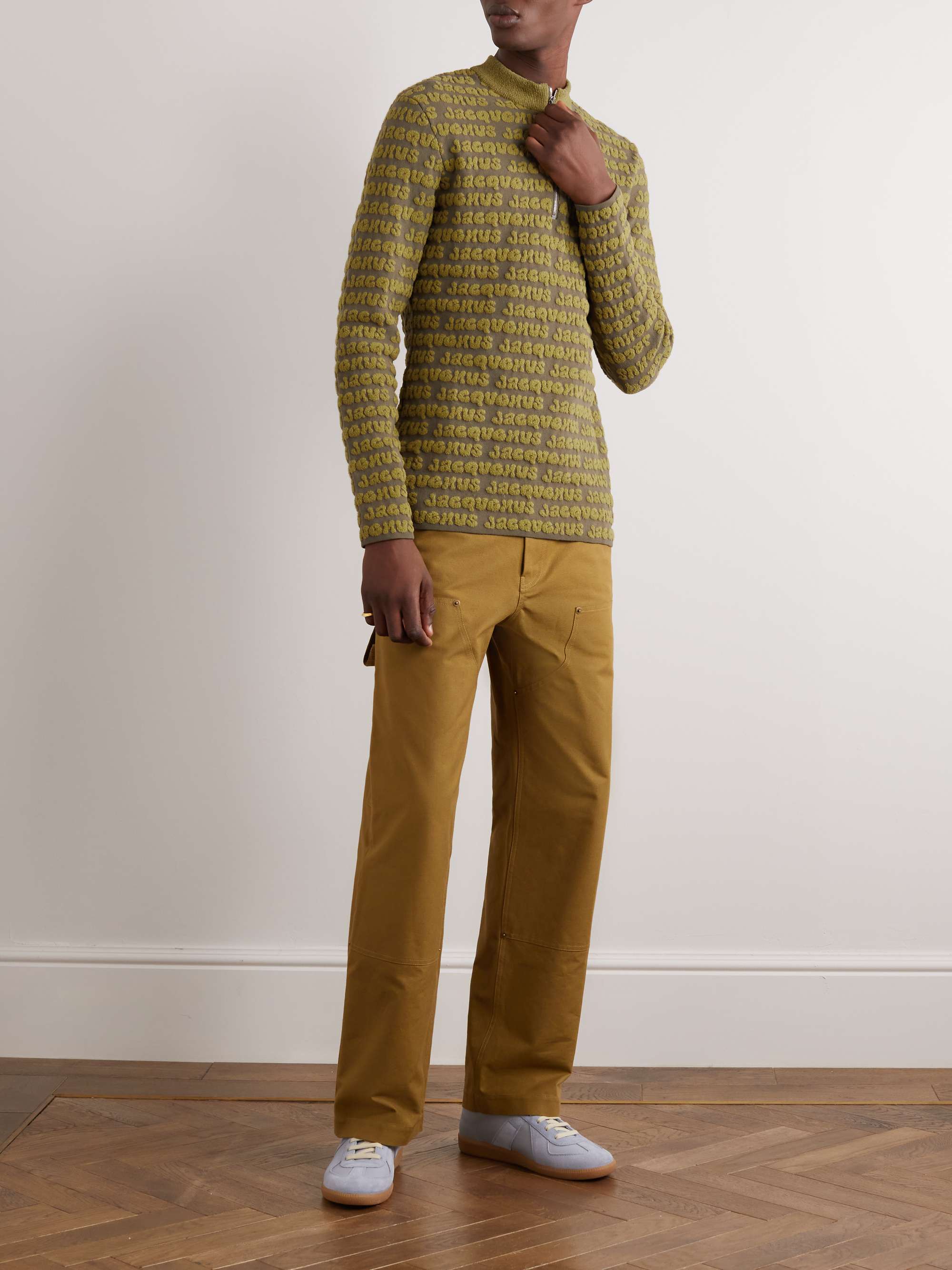 JACQUEMUS Luis Jacquard-Knit Half-Zip Sweater for Men | MR PORTER