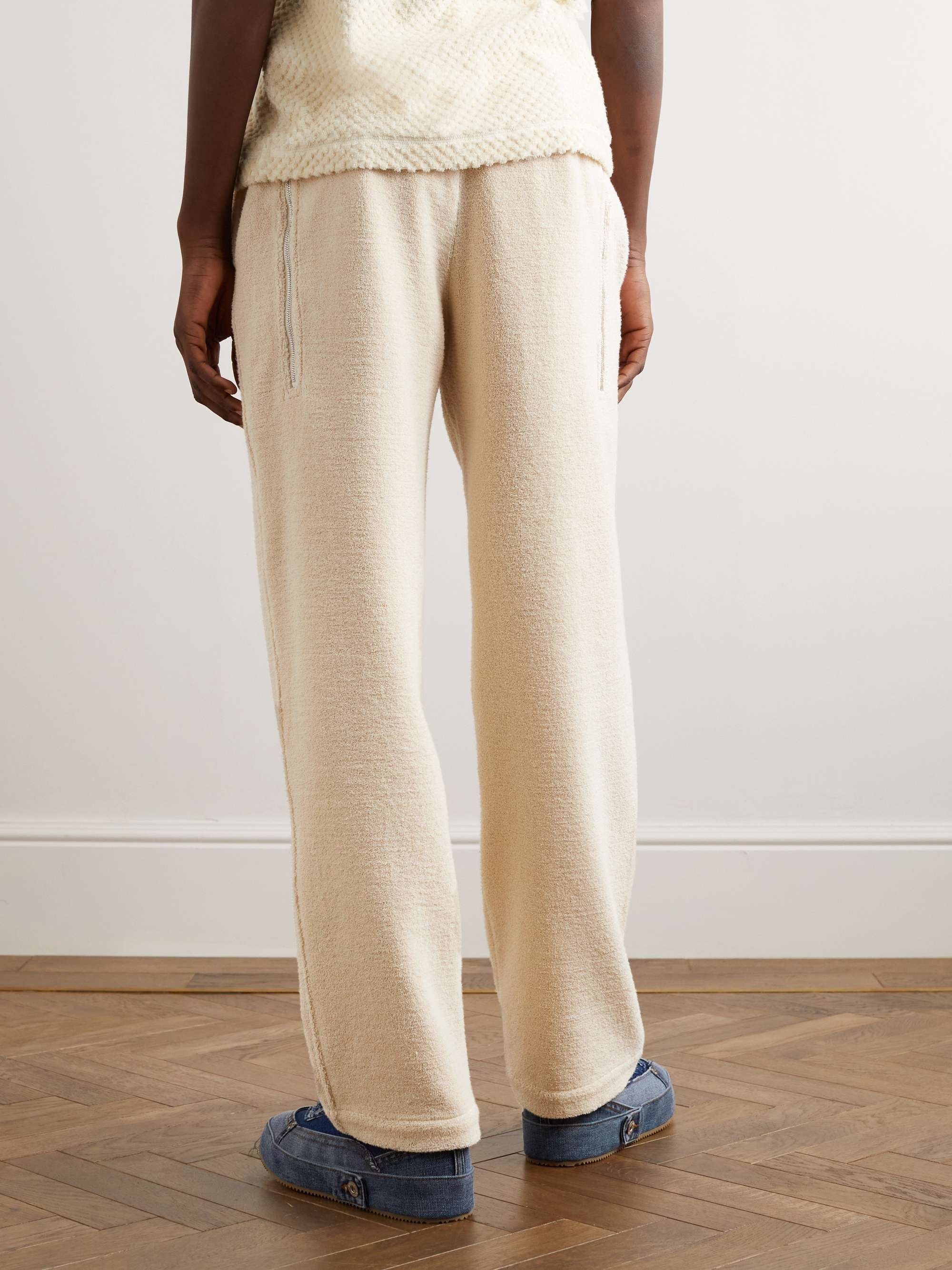 JACQUEMUS Straight-Leg Cotton-Terry Trousers