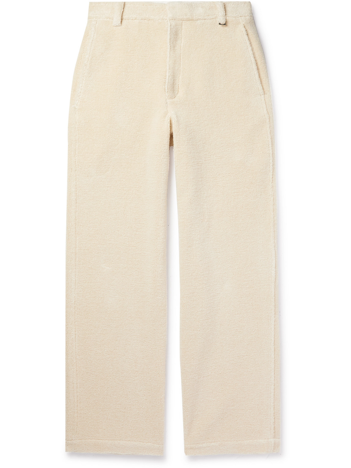 Straight-Leg Cotton-Terry Trousers