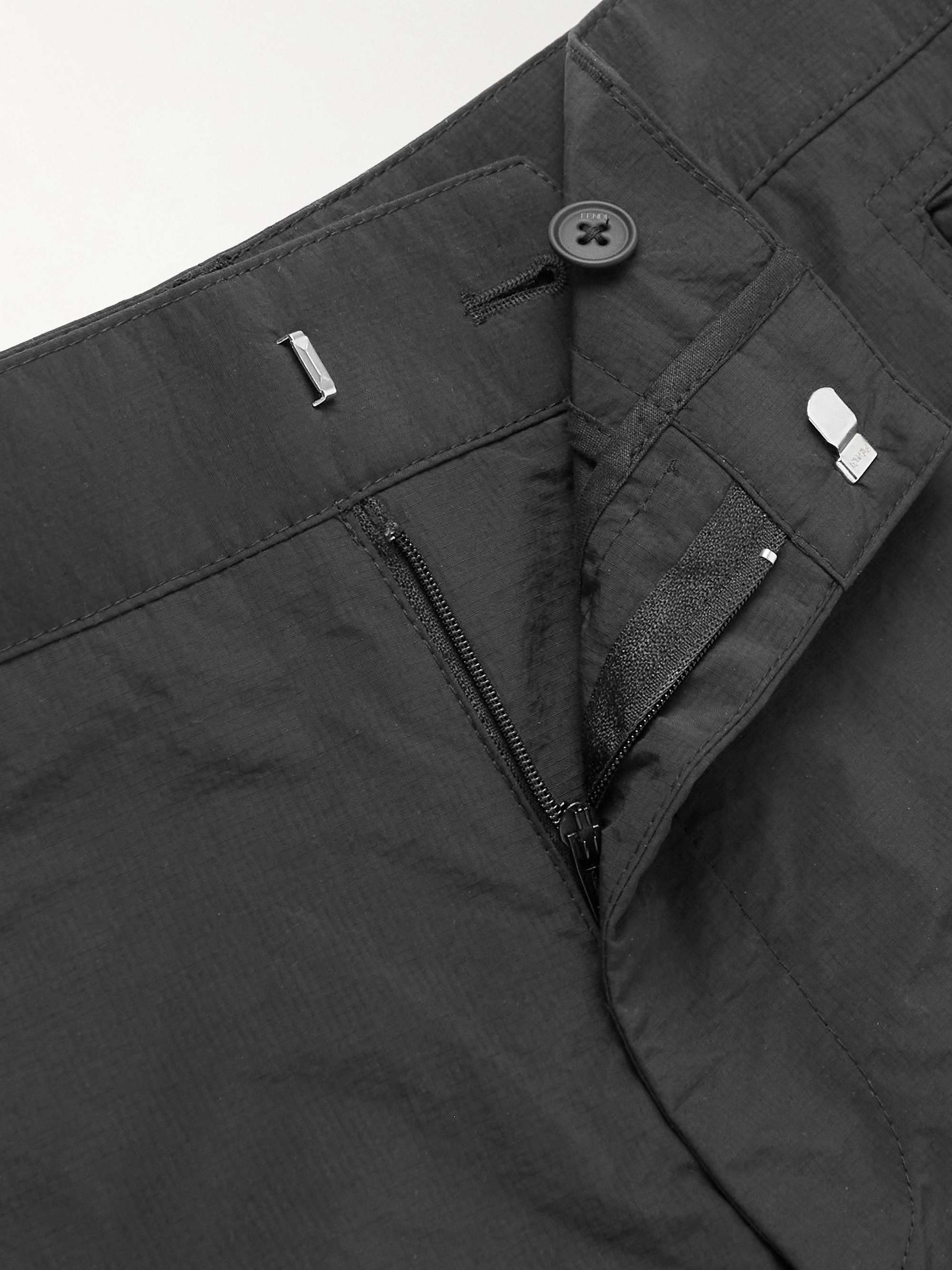 FENDI NY Straight-Leg Logo-Embellished Ripstop Cargo Trousers
