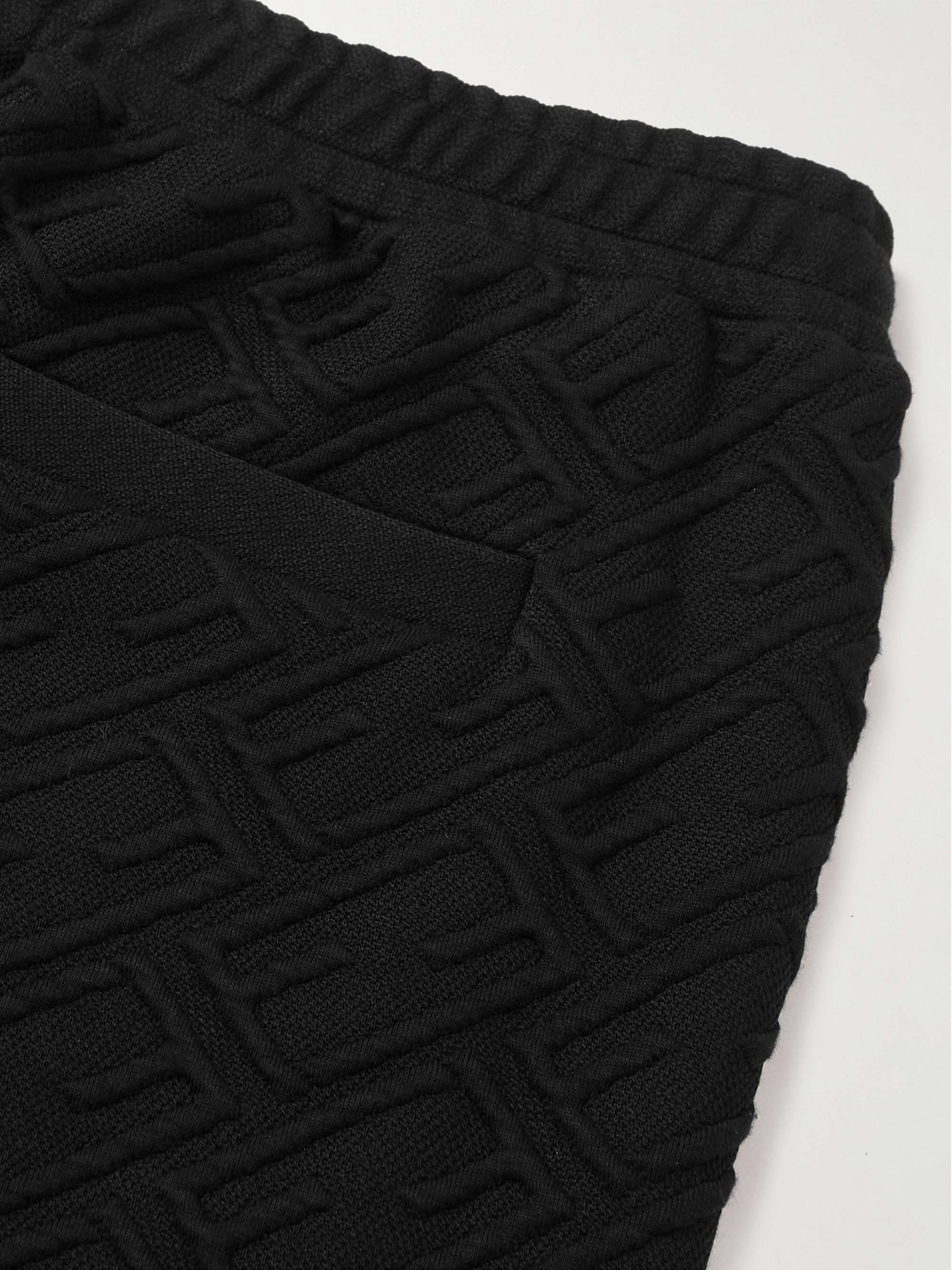 FENDI Tapered Logo-Embroidered Jersey Sweatpants