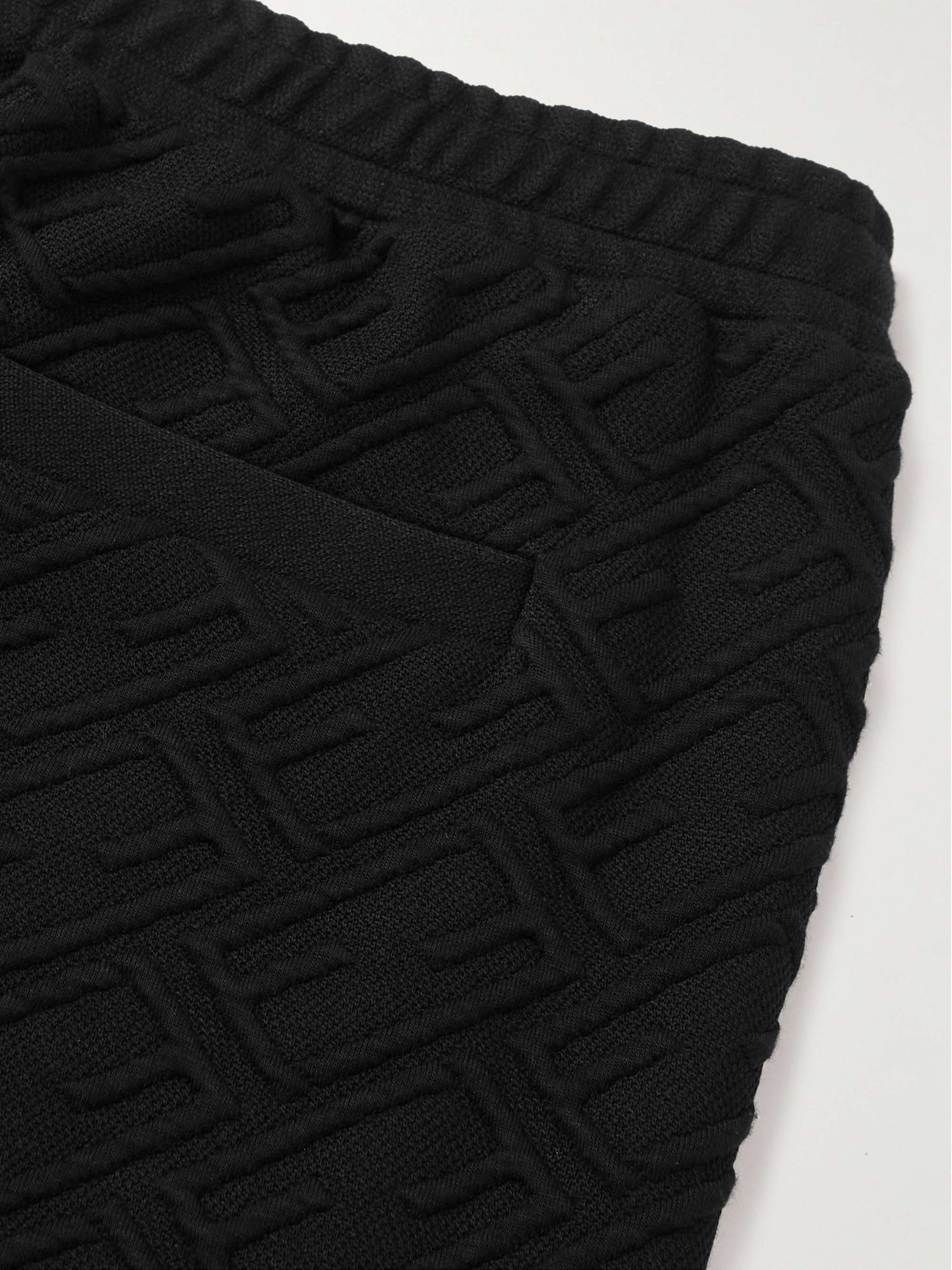 FENDI Tapered Logo-Embroidered Jersey Sweatpants