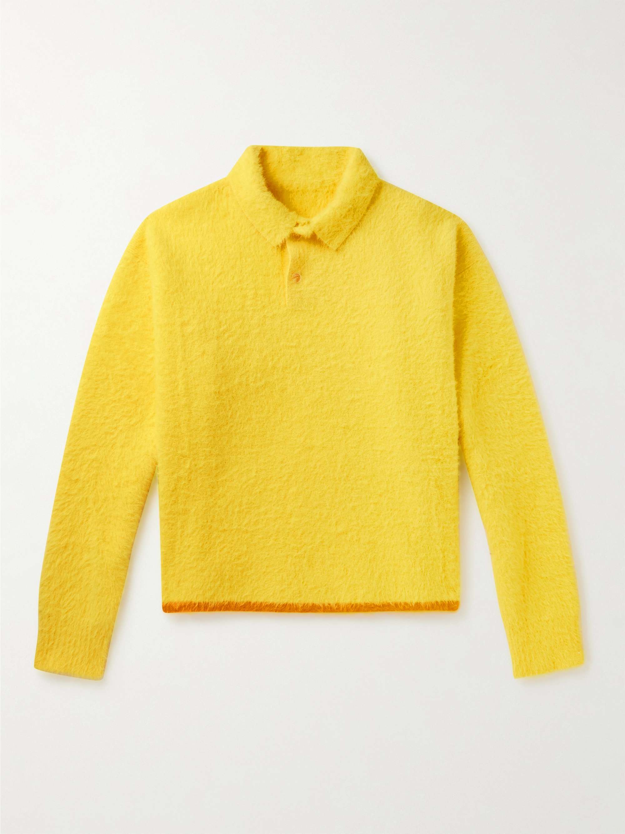 JACQUEMUS Polo Neve Brushed-Knit Sweater