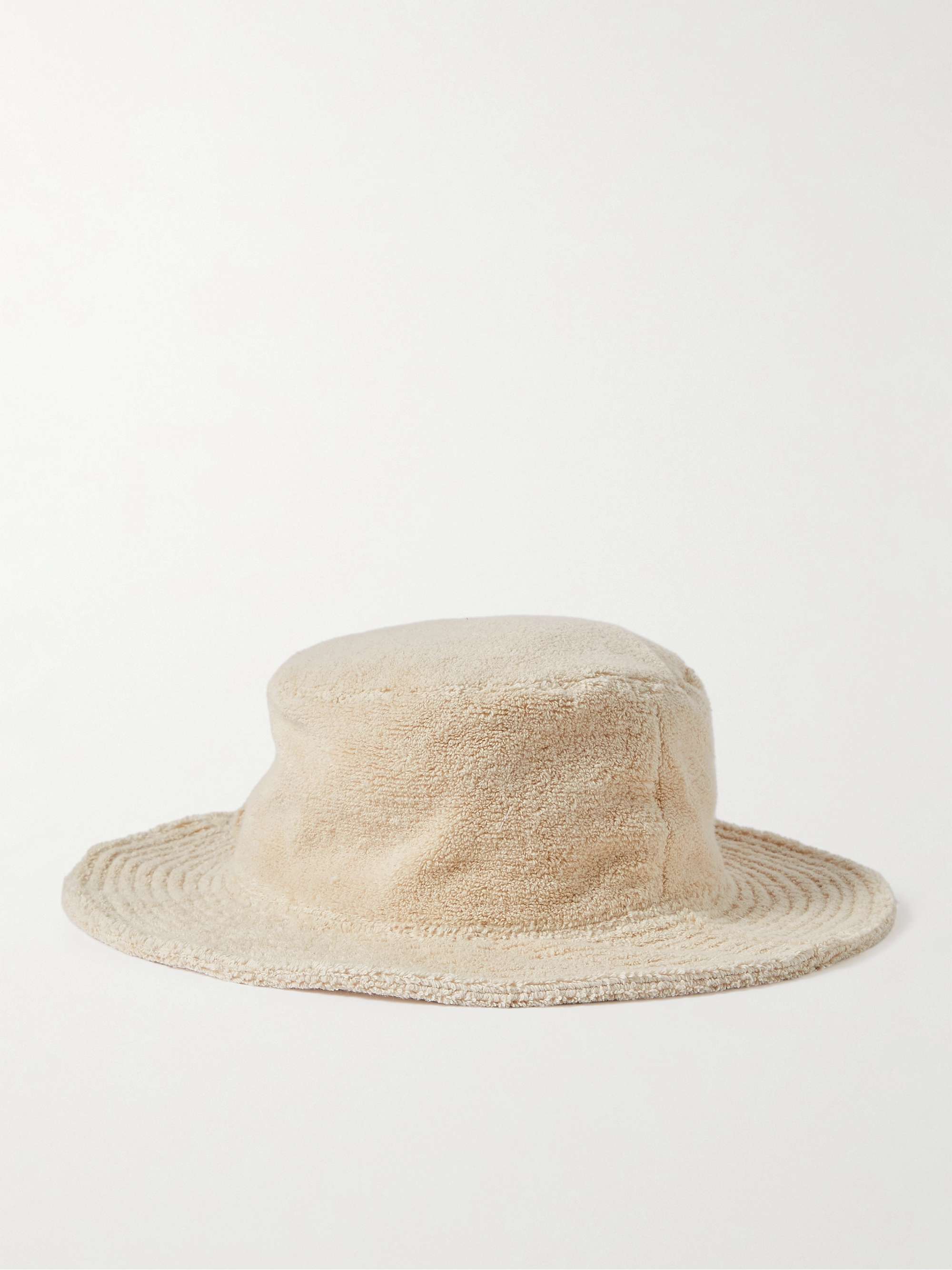 JACQUEMUS Logo-Embroidered Cotton-Terry Bucket Hat for Men | MR PORTER