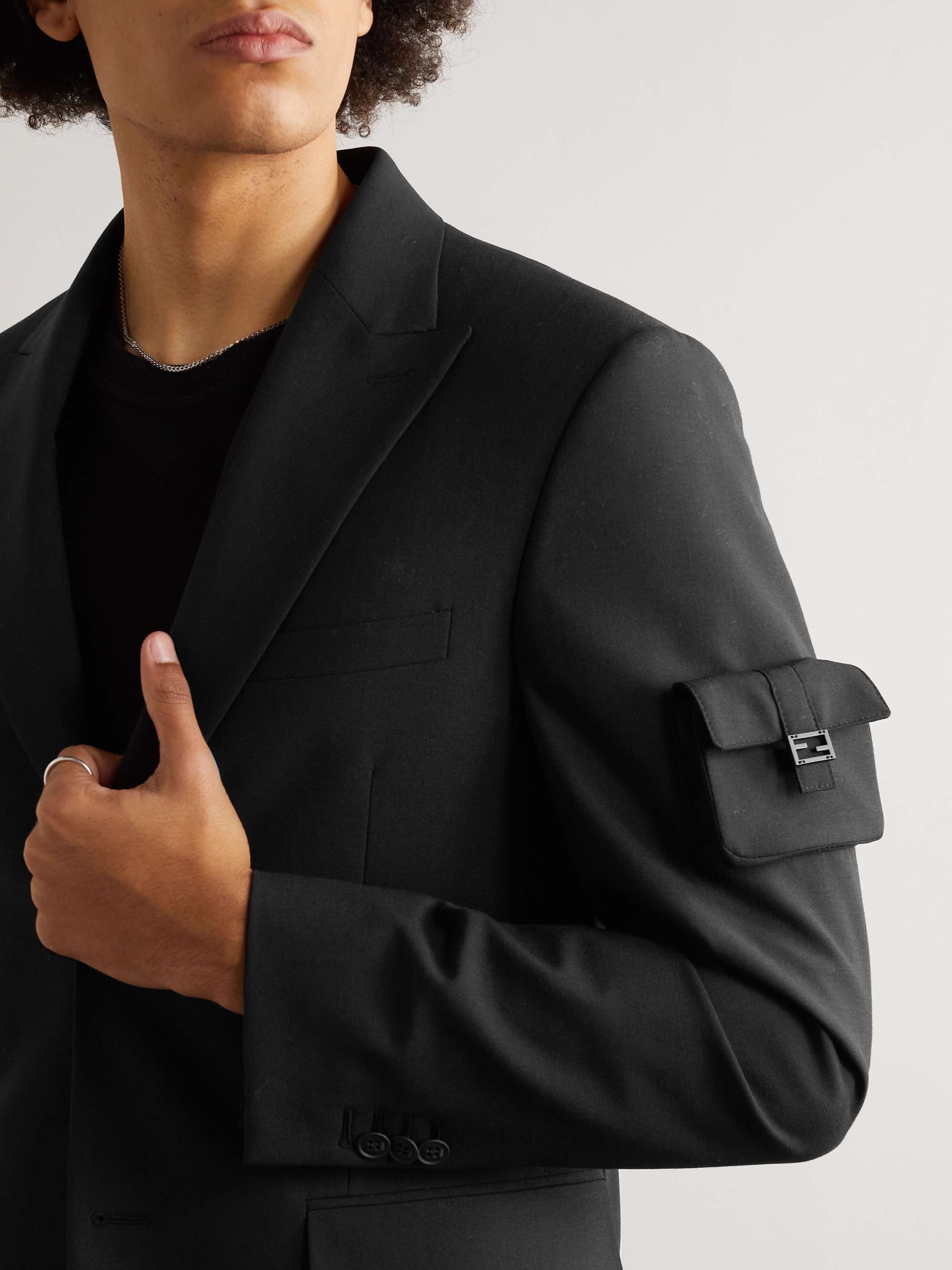 FENDI Baguette Bag Slim-Fit Cady Blazer